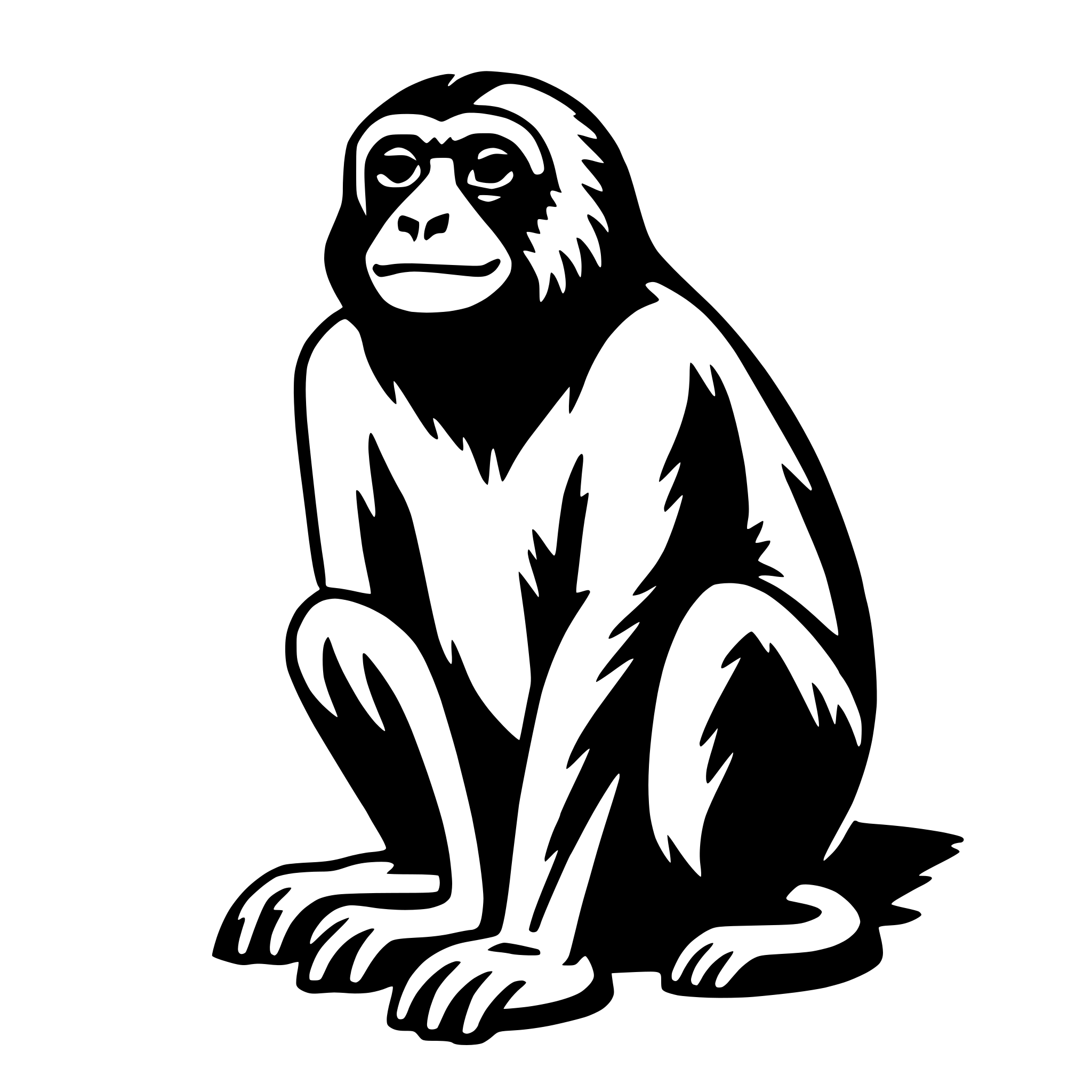 AI-generated SVG of a gibbon