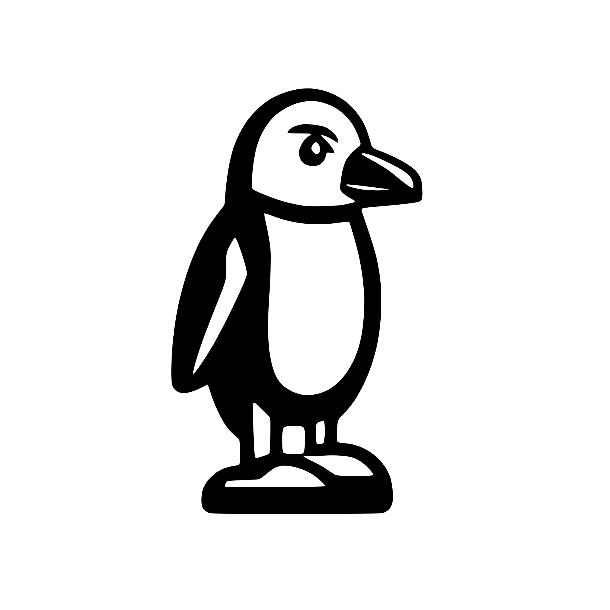 AI-generated SVG of a Elegant, minimalistic icon of a penguin for a polar travel agency only with the colors black #050A16 and white #ffffff. The overall design should evoke exclusivity, appealing to clients seeking a high-end travel experience.