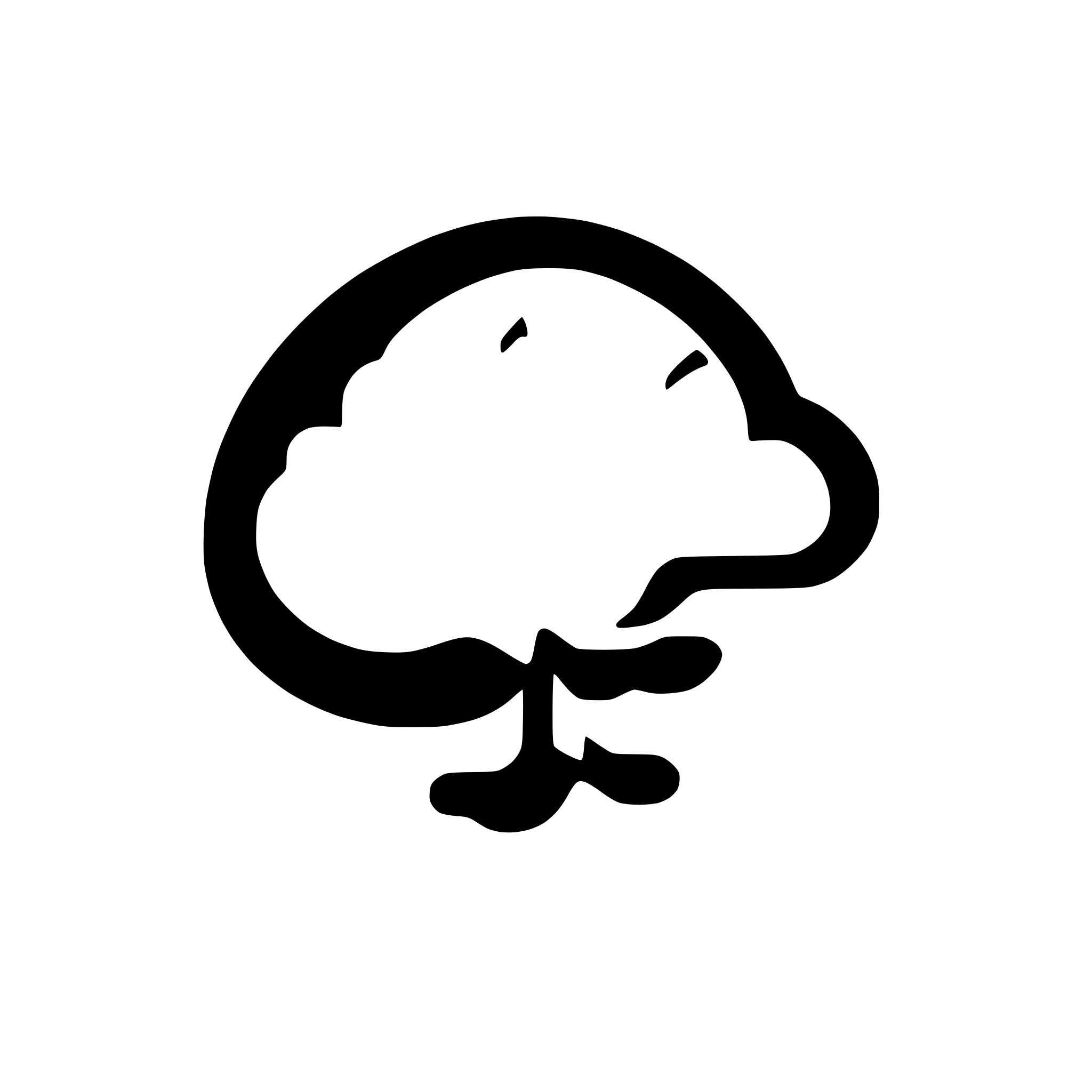 AI-generated SVG of a Simple cloud icon with outline only and abstract lines breaking apart the solid cloud