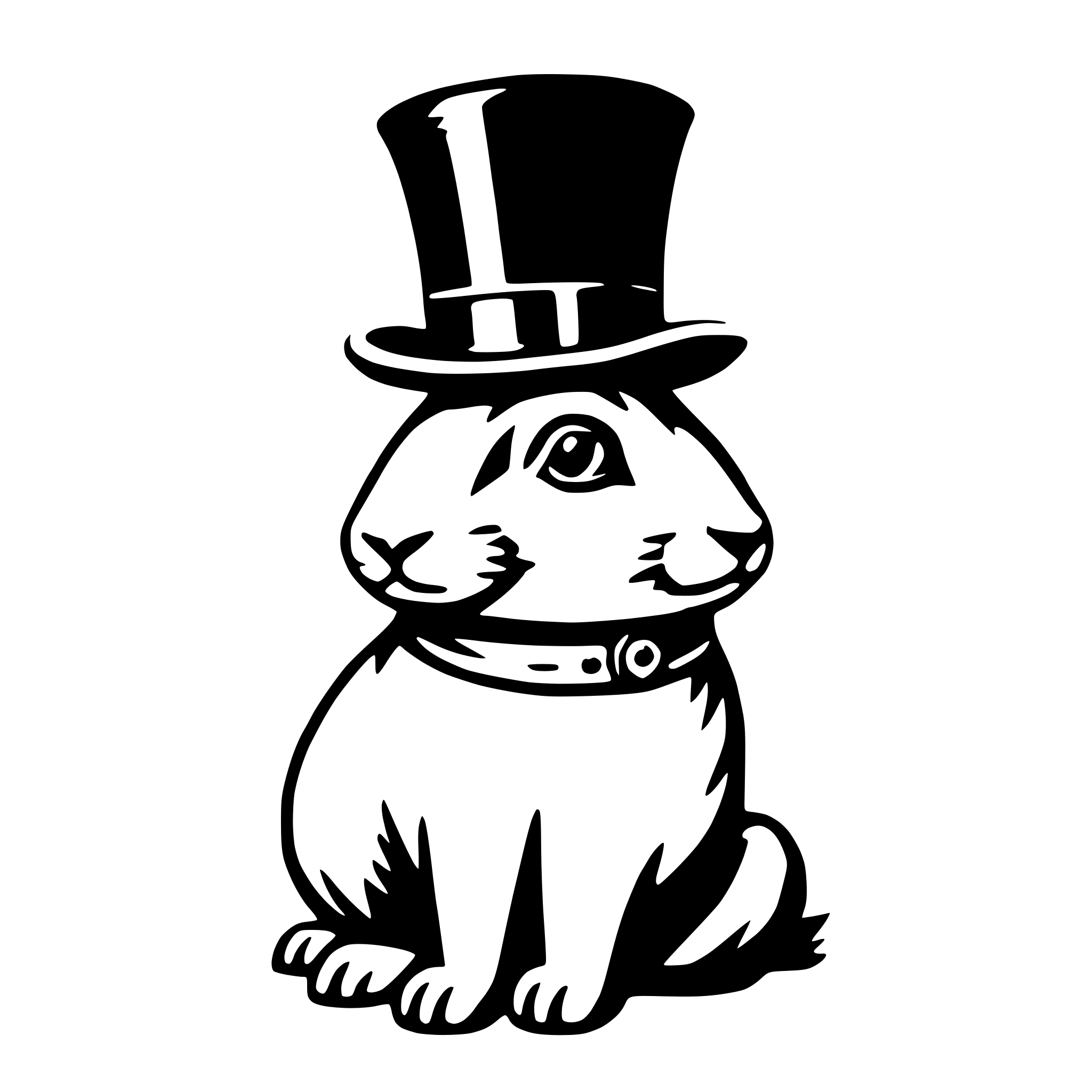 AI-generated SVG of 'rabbit with top hat'