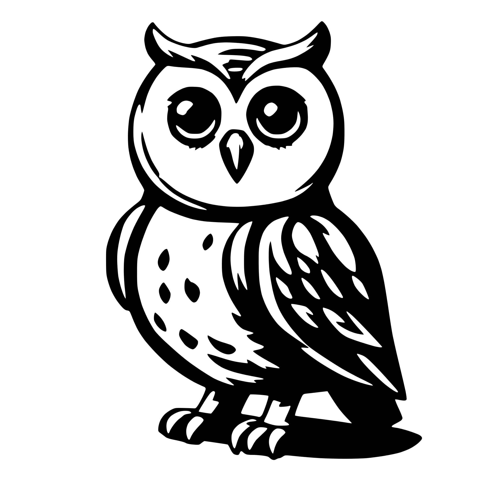 AI-generated SVG of a owl