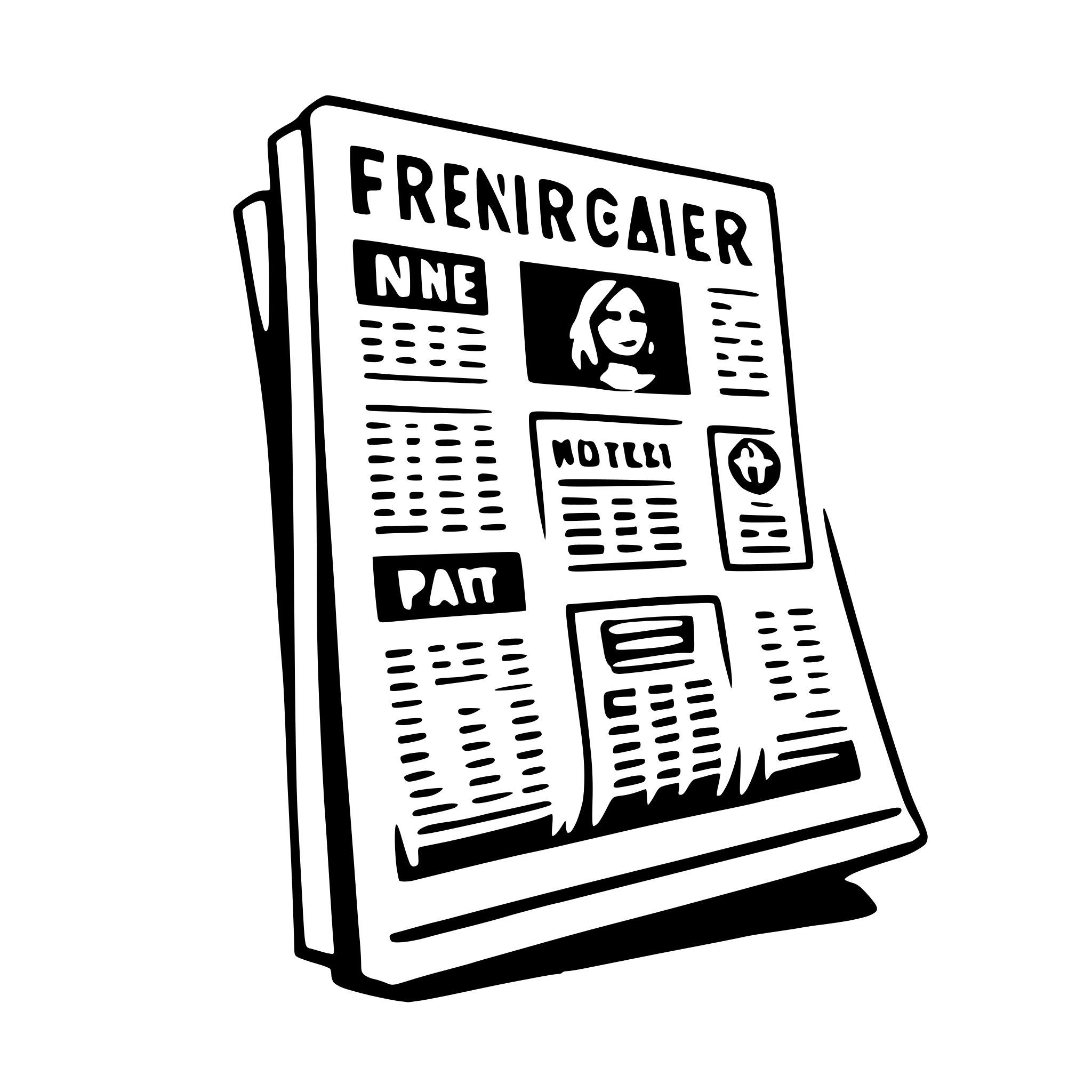 AI-generated SVG of 'newspaper'
