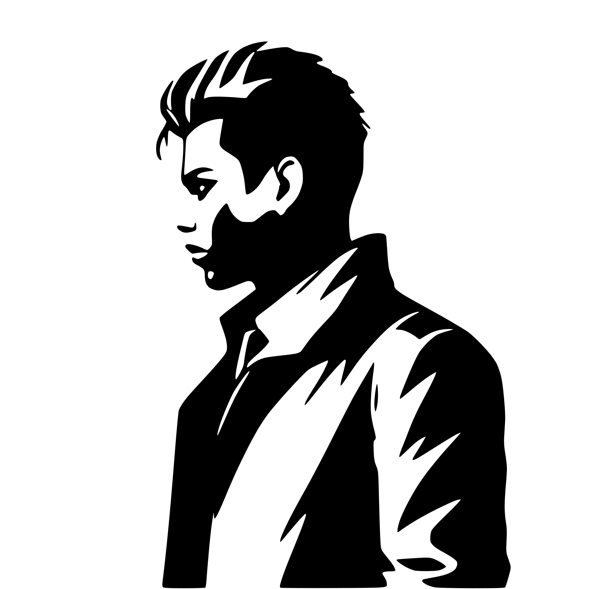 AI-generated SVG of 'elvis hair silhouette, side'
