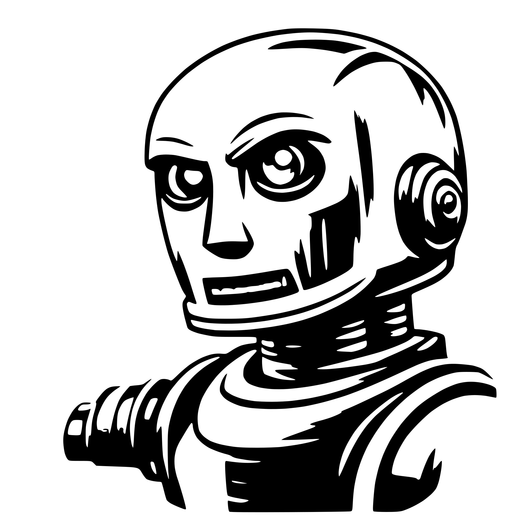 AI-generated SVG of 'angry robot'