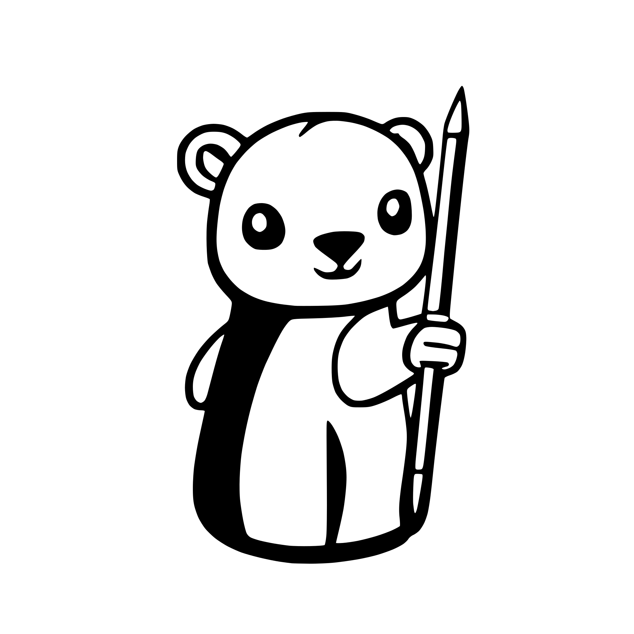 AI-generated SVG of 'seal holding a pen'