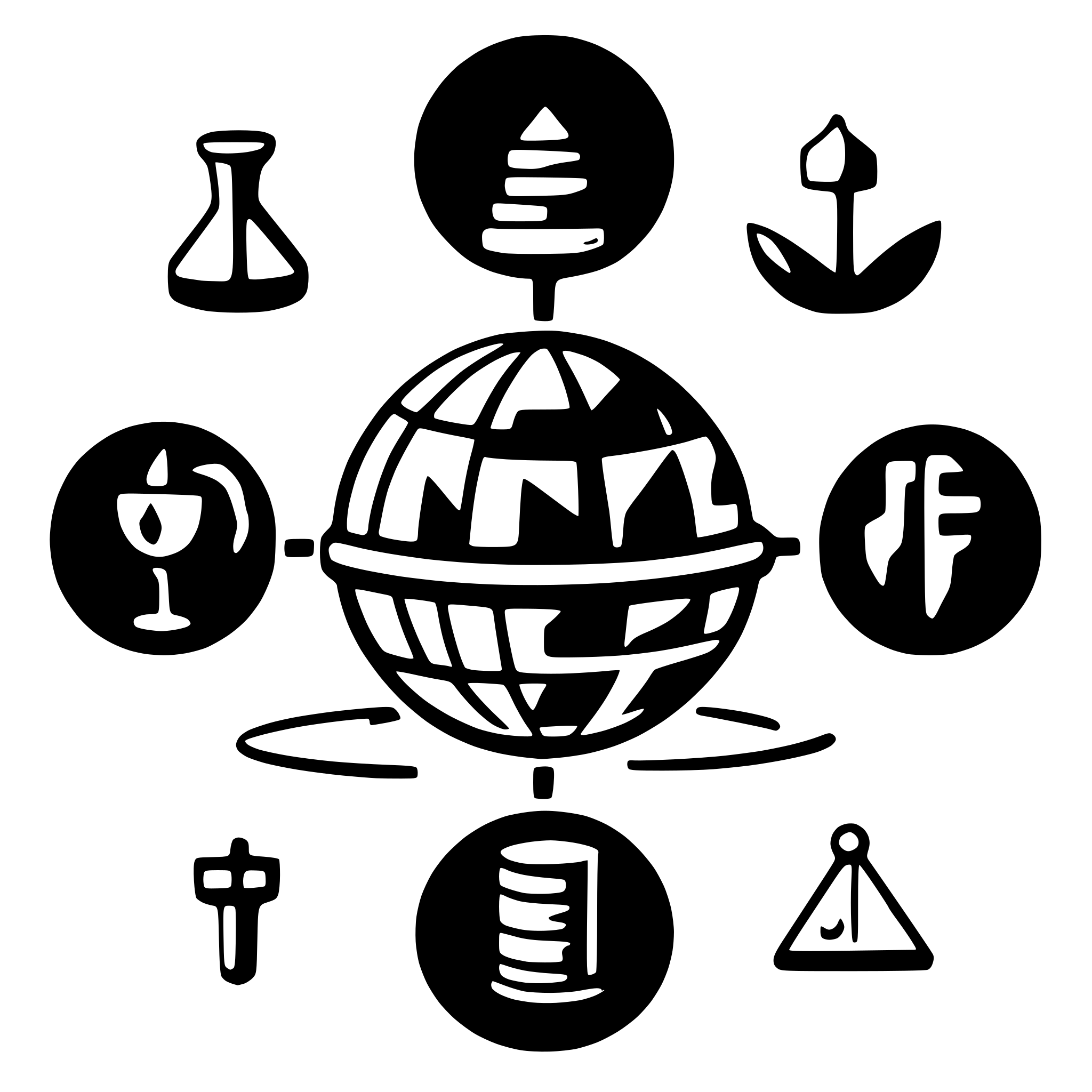 AI-generated SVG of a Large text: "World History" on a white background. Several small icon images appear around the text, such as globes, flags, and hourglasses.
