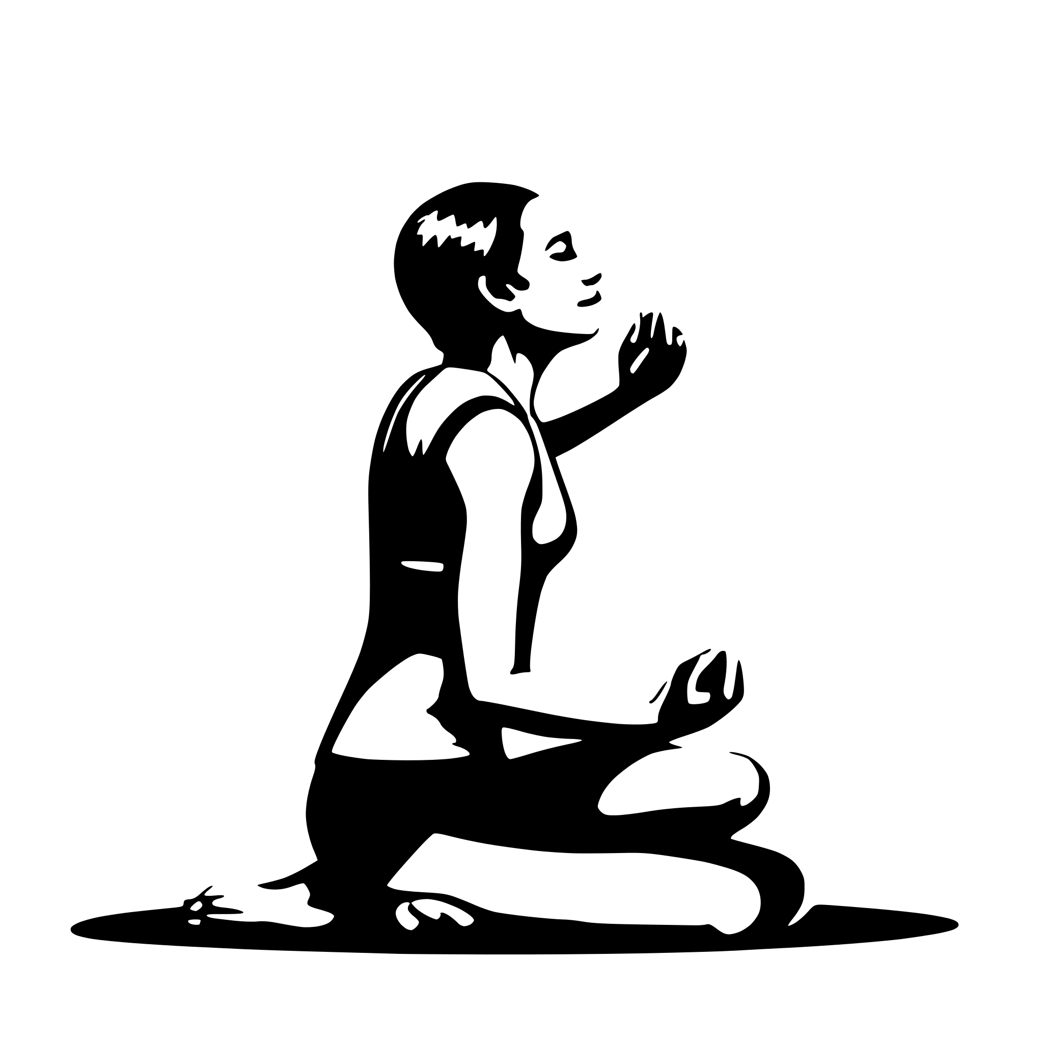 AI-generated SVG of a yoga downdog