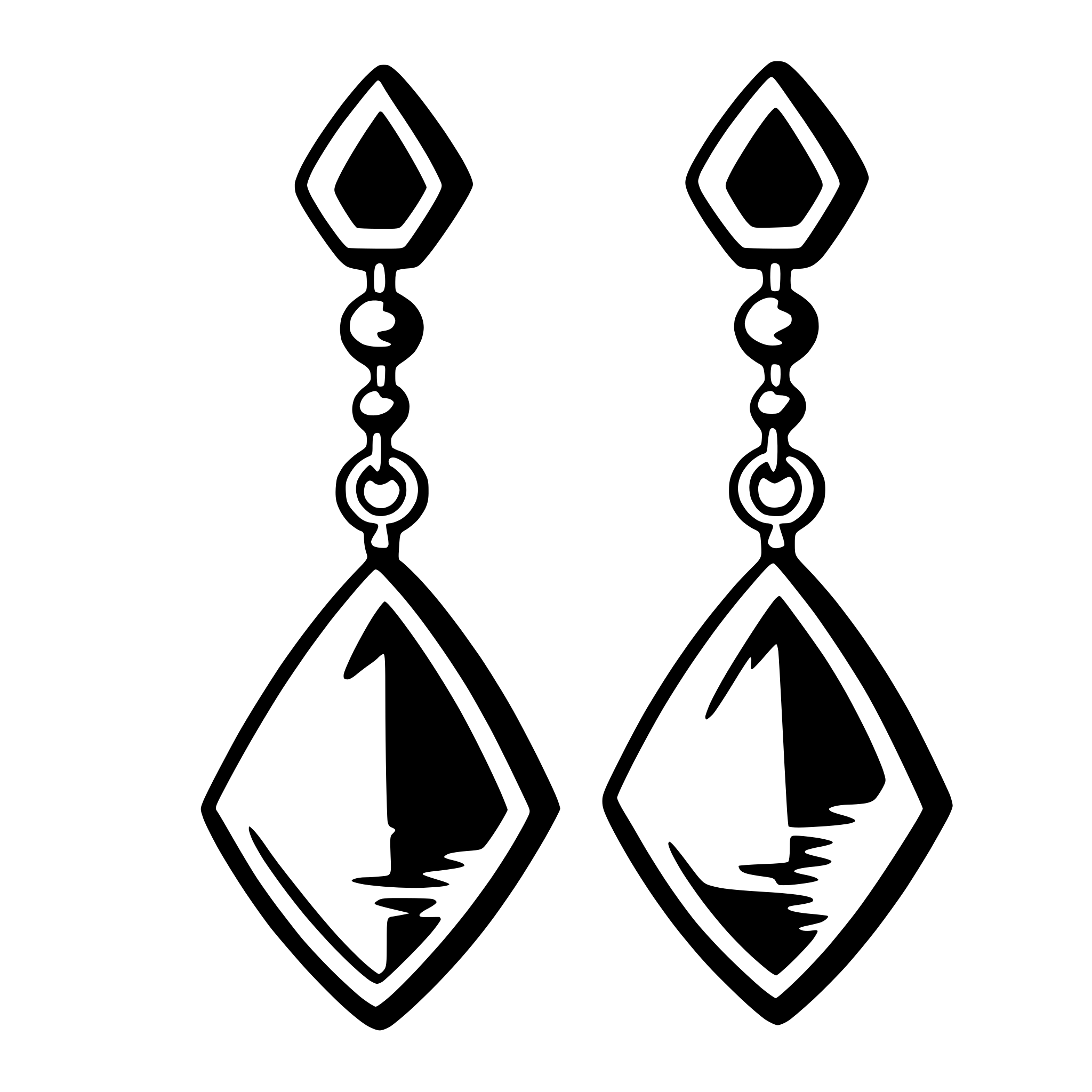 AI-generated SVG of 'earrings'