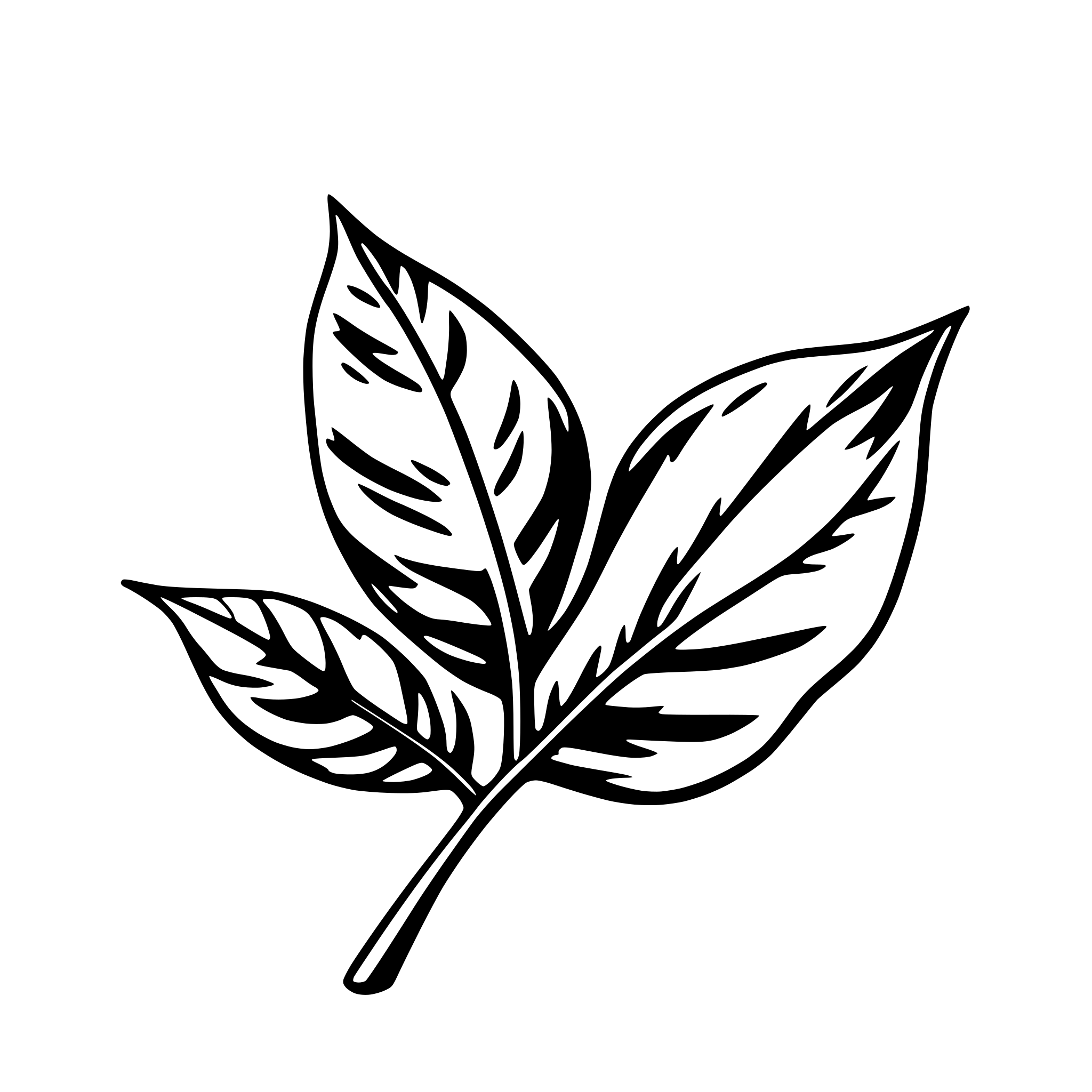 AI-generated SVG of 'simple image of a leaf'