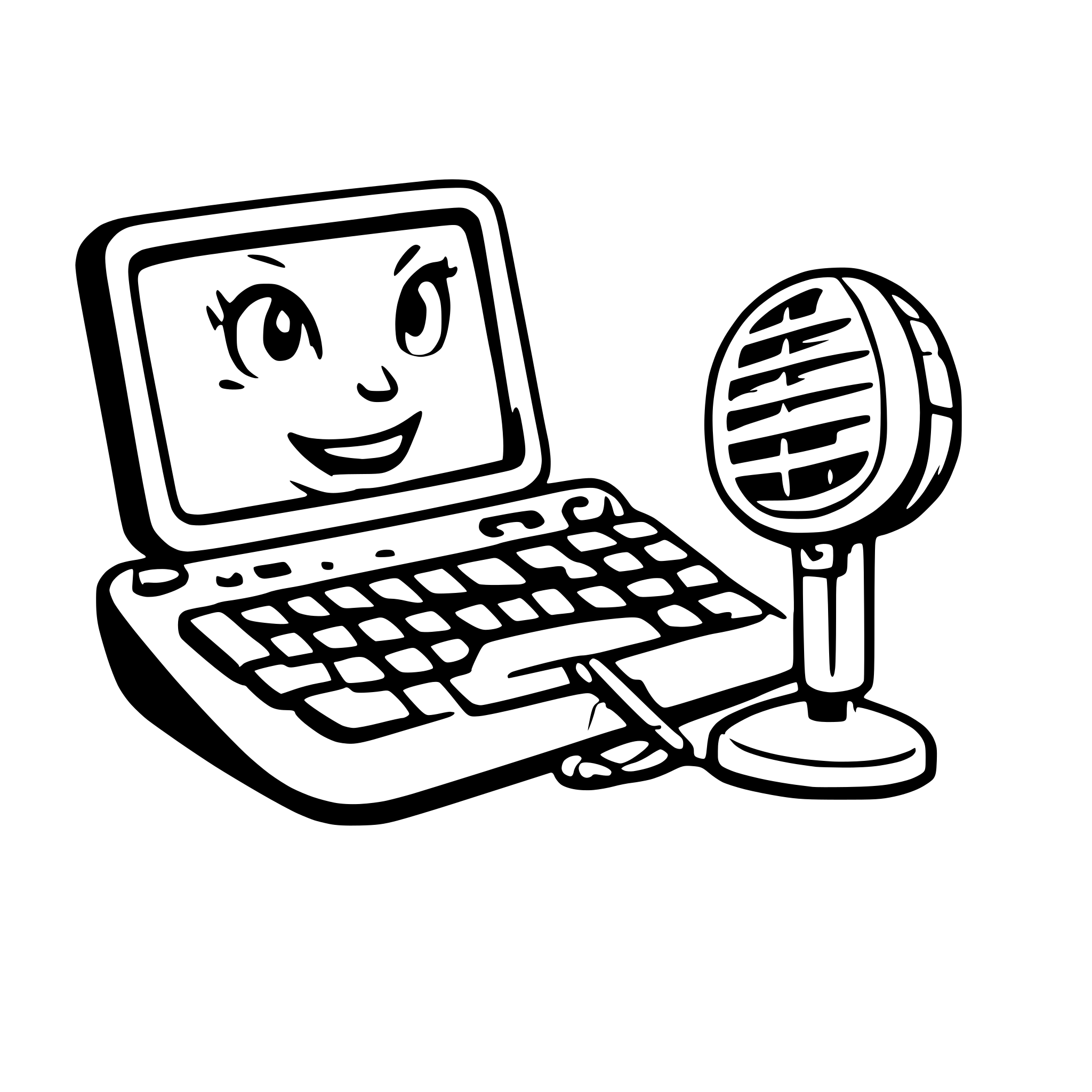 AI-generated SVG of a keyboard and microphone