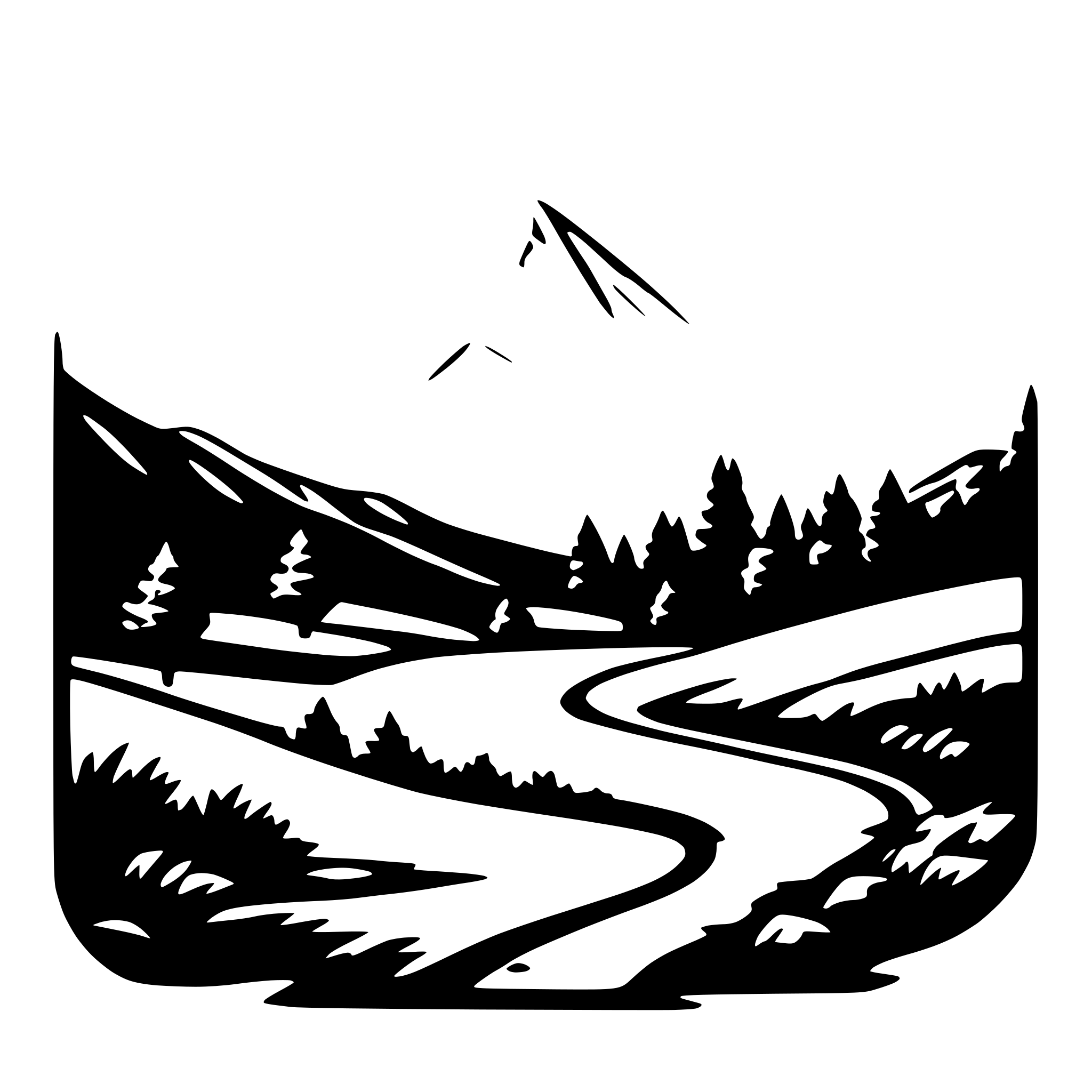 AI-generated SVG of 'mountain range'