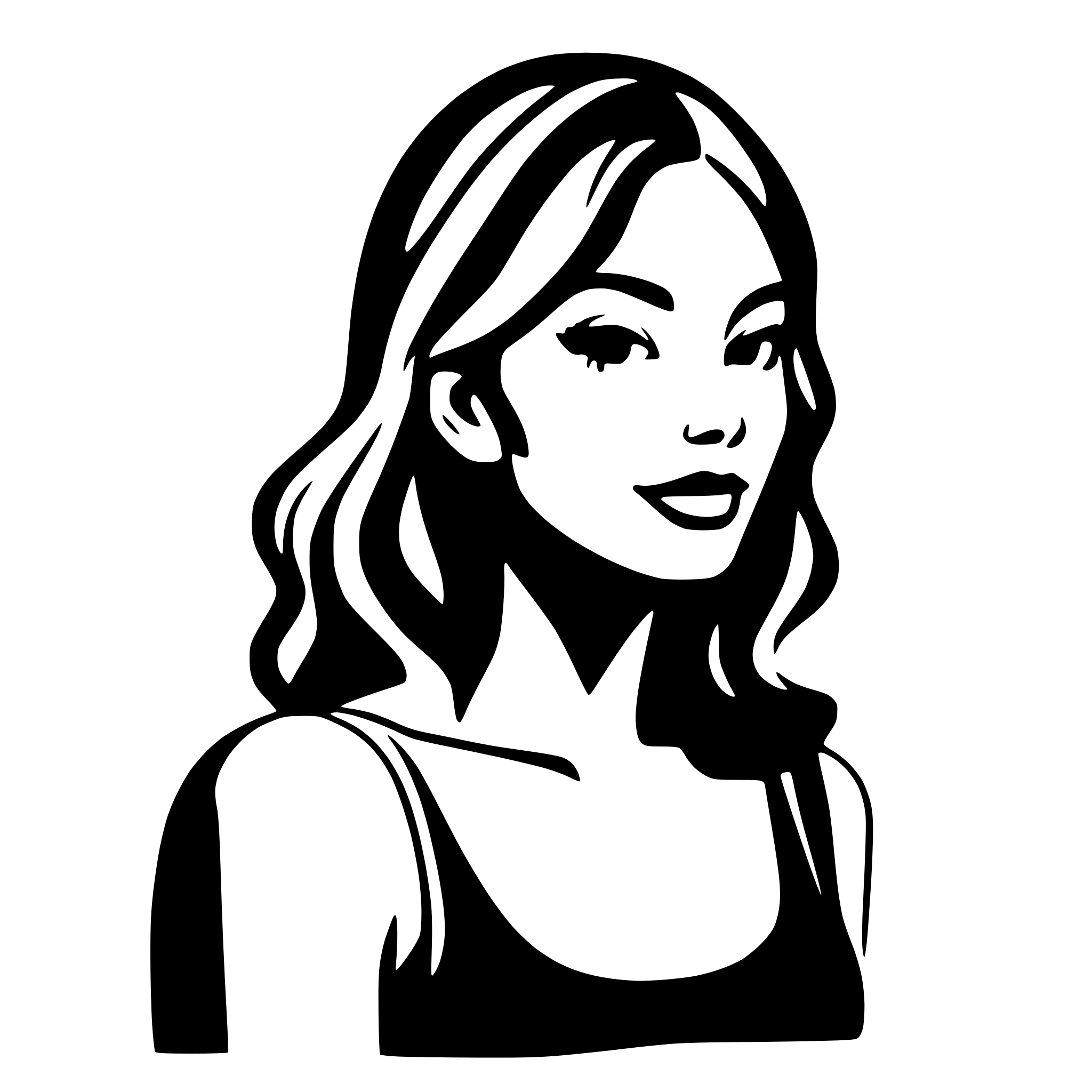 AI-generated SVG of 'A woman silouette'