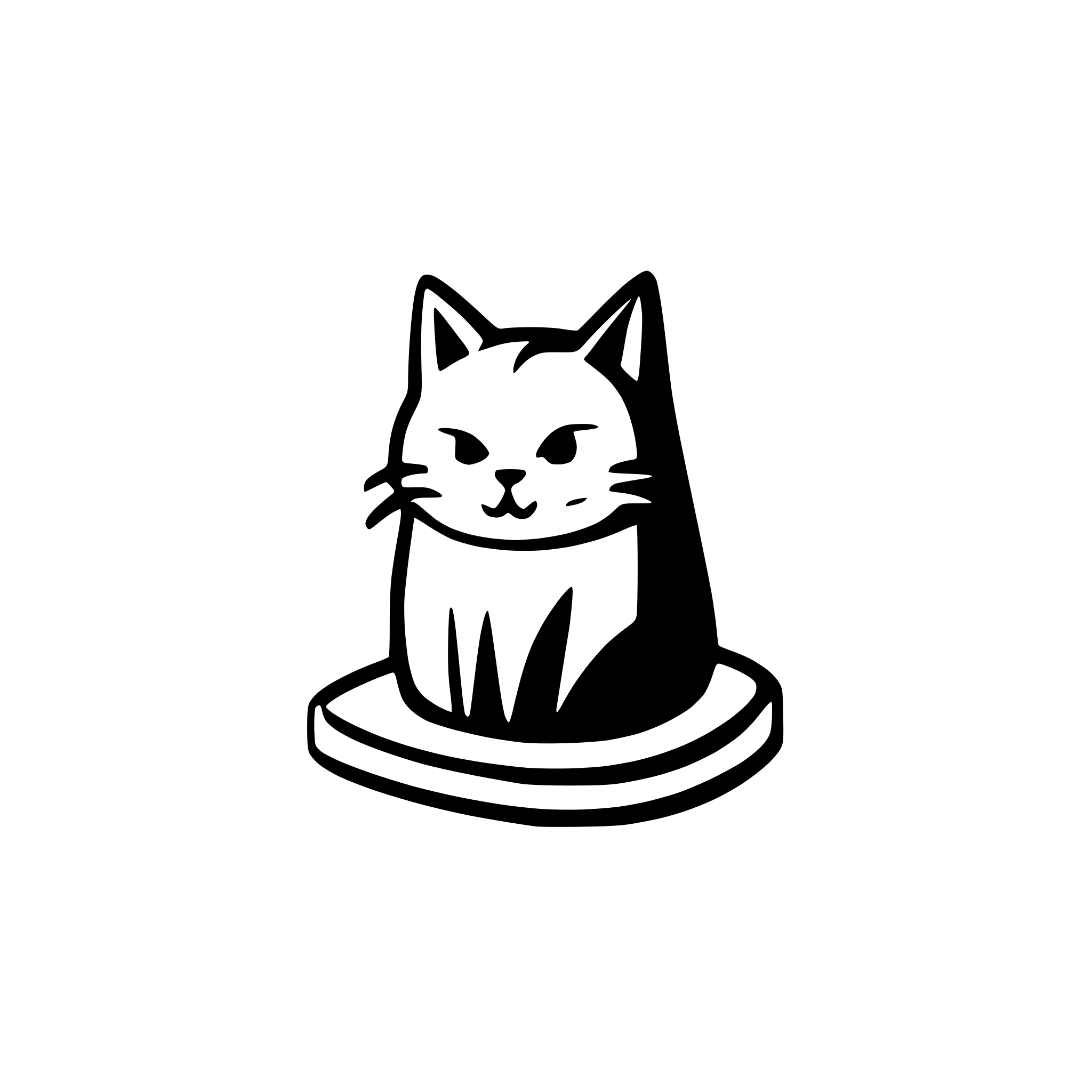 AI-generated SVG of a creative minimalistic logo cat furniture design brand logo minimalistic