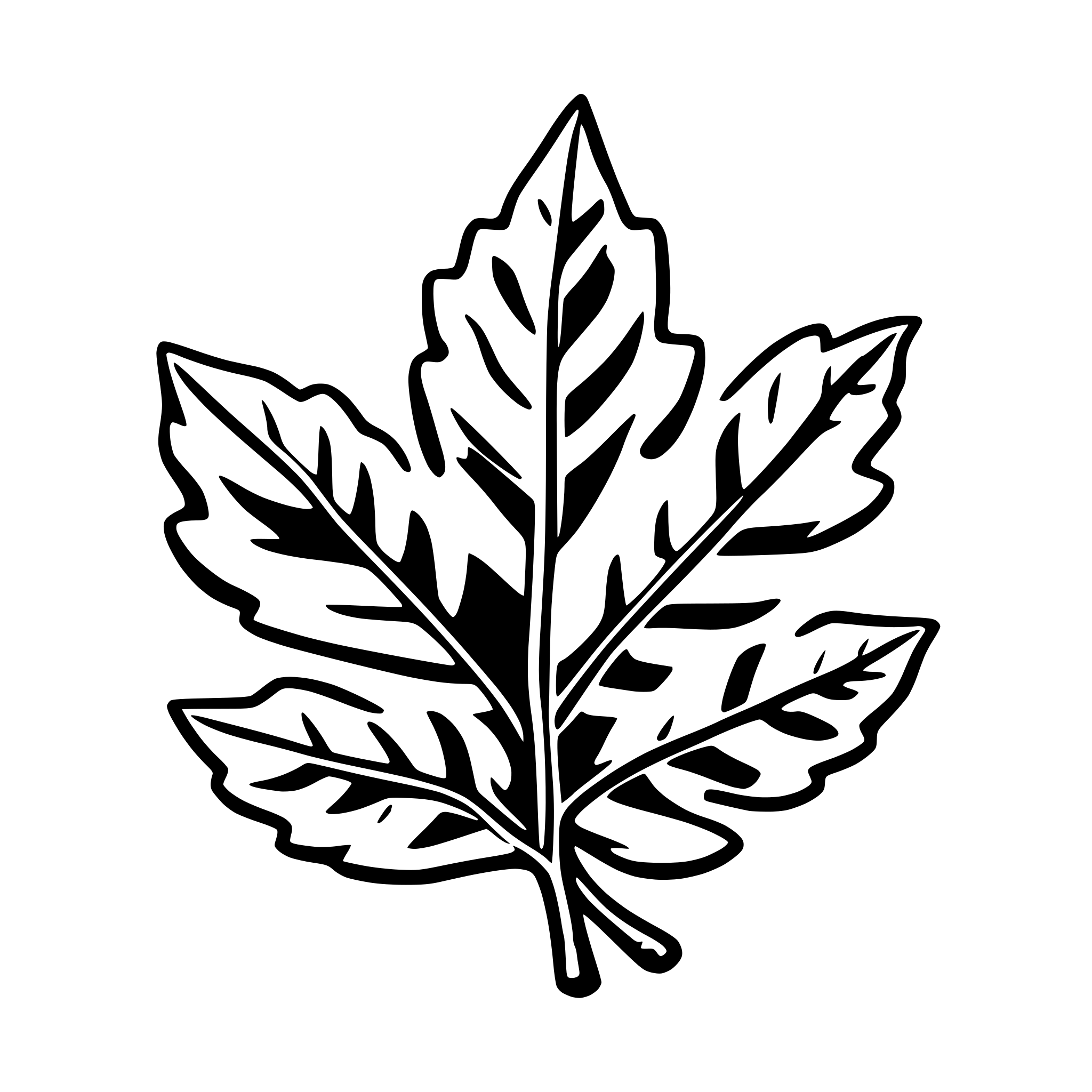 AI-generated SVG of 'oak leaf'