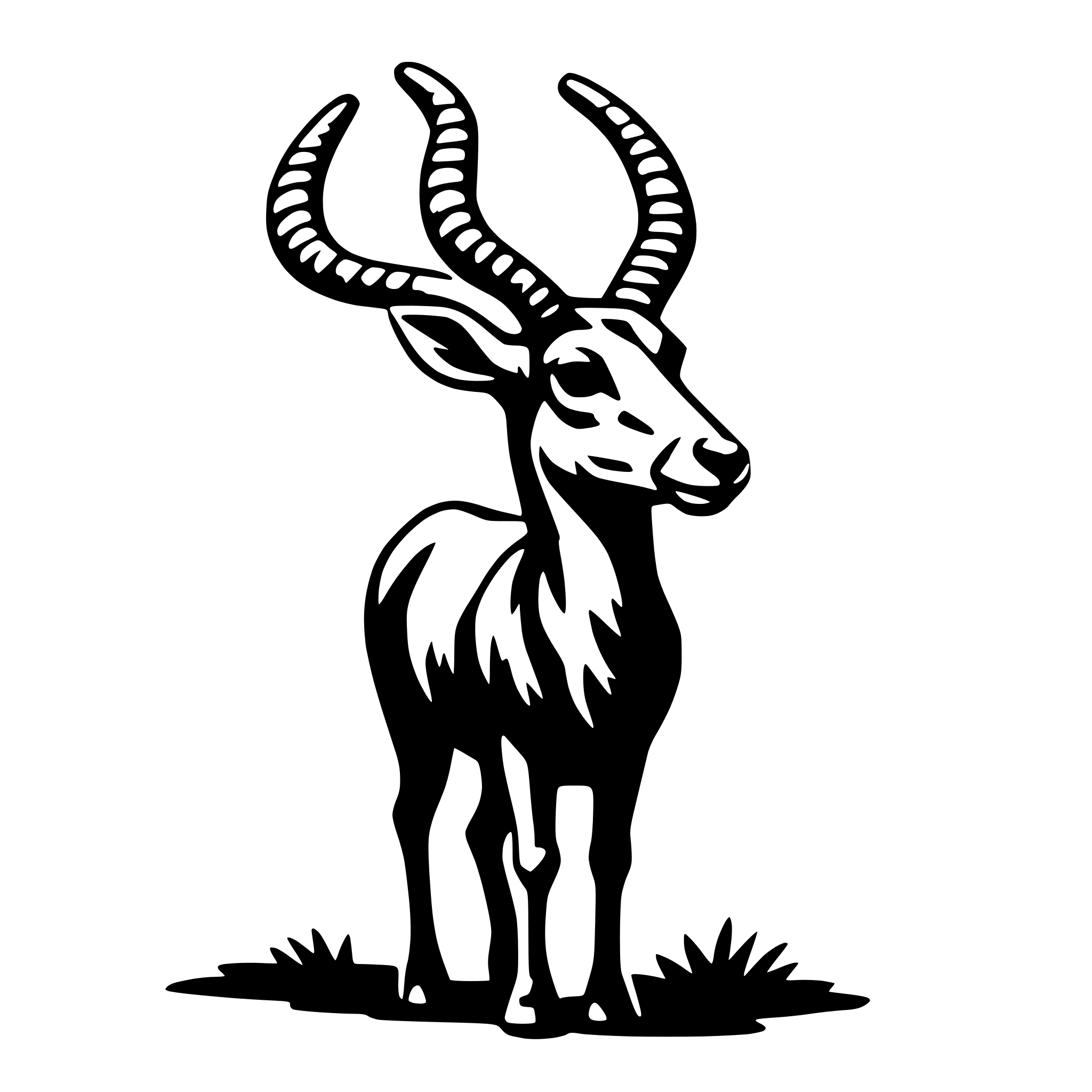 AI-generated SVG of 'antelope'