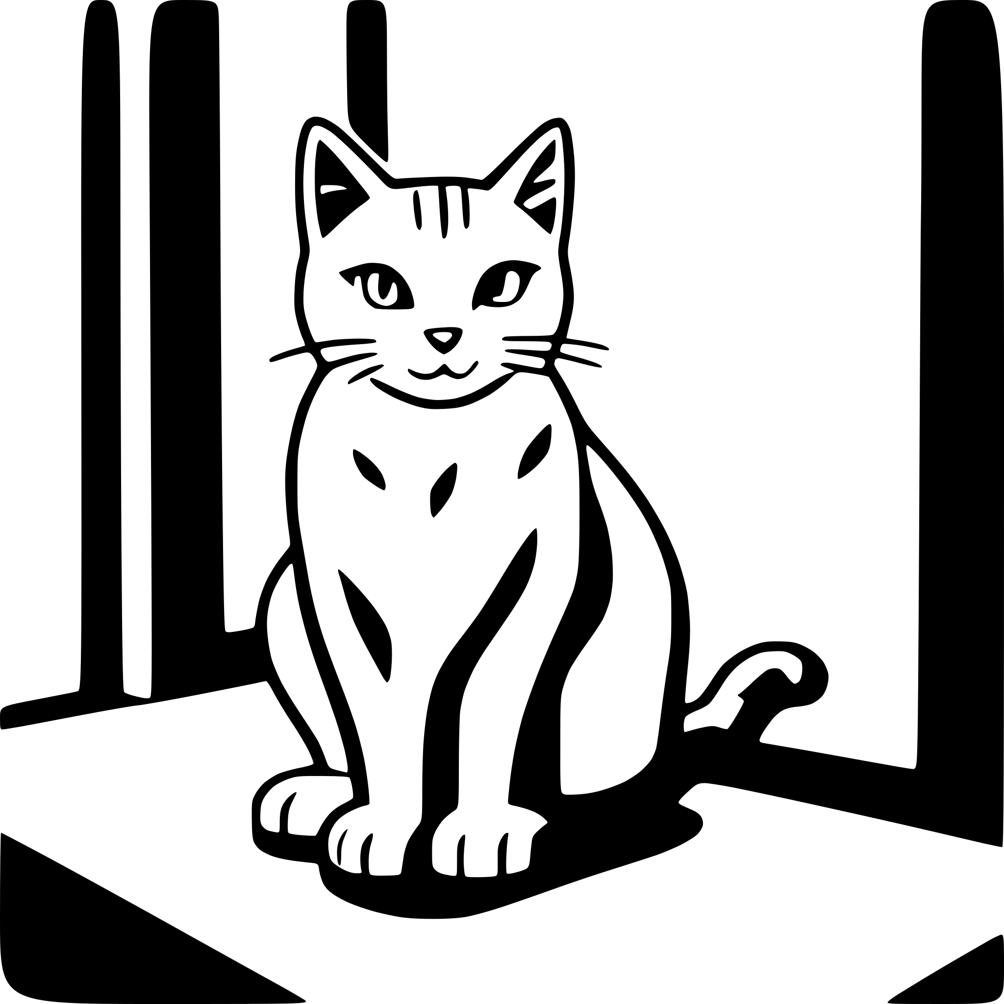AI-generated SVG of 'cat sitting by window'
