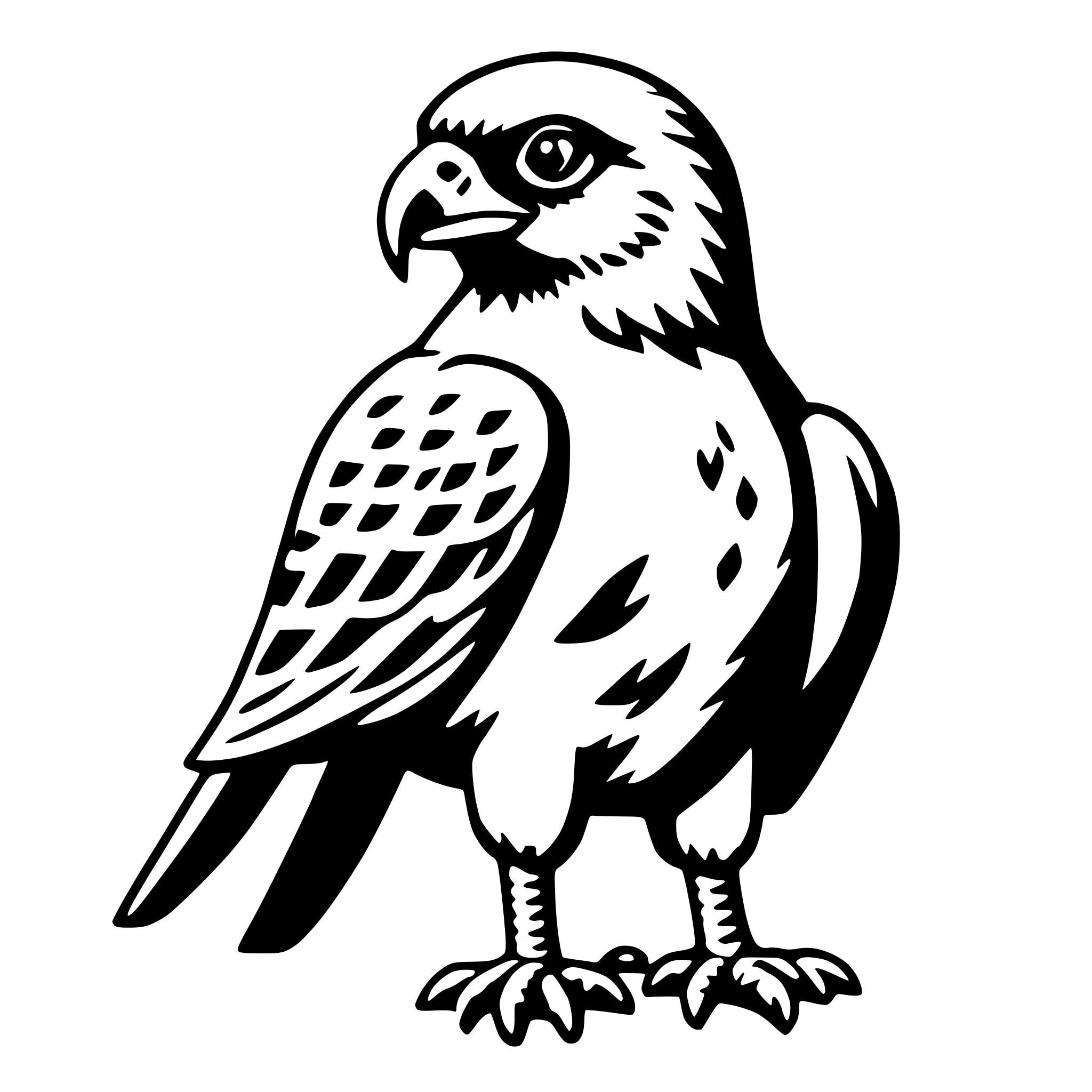 AI-generated SVG of 'hawk'