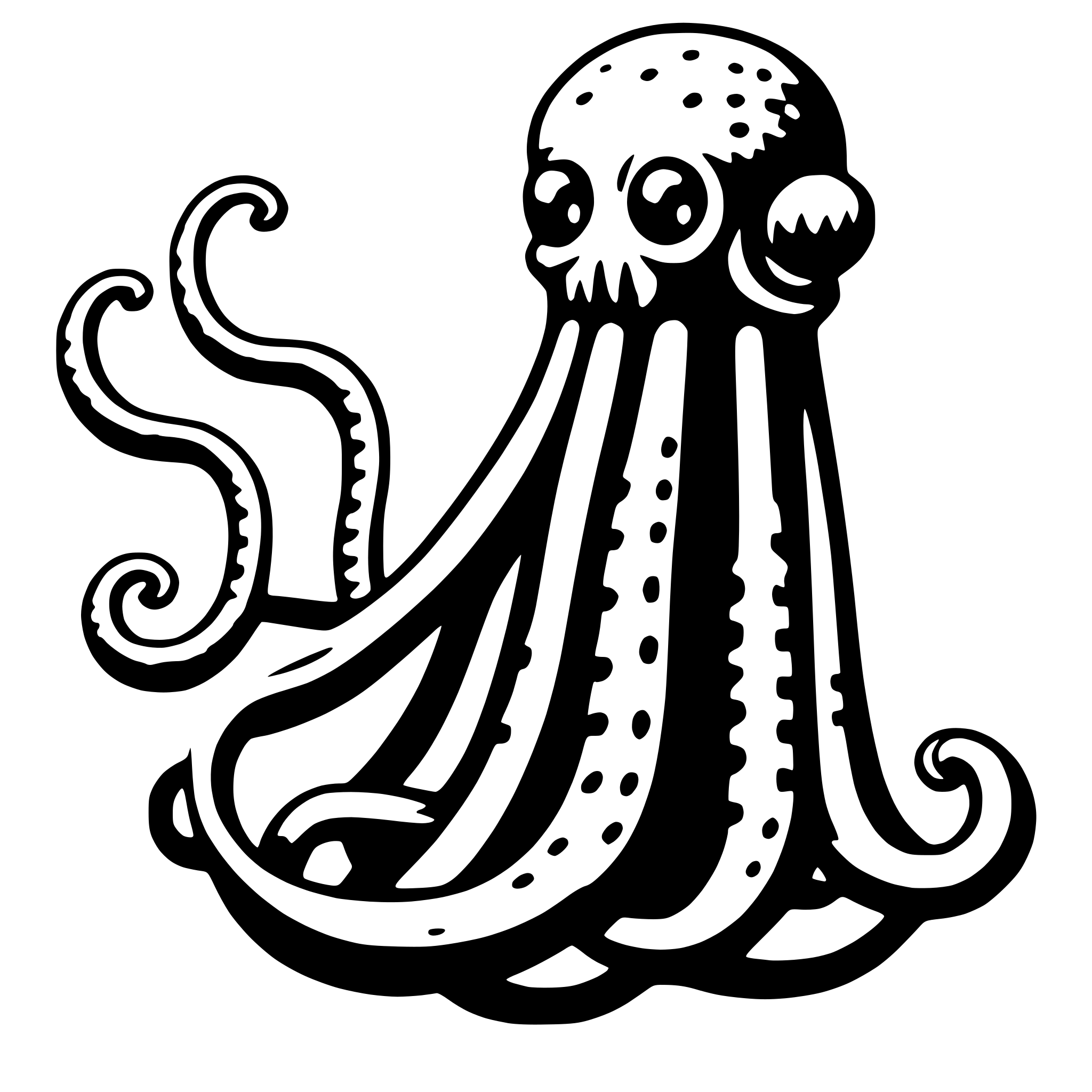 AI-generated SVG of 'octopus tentacles'