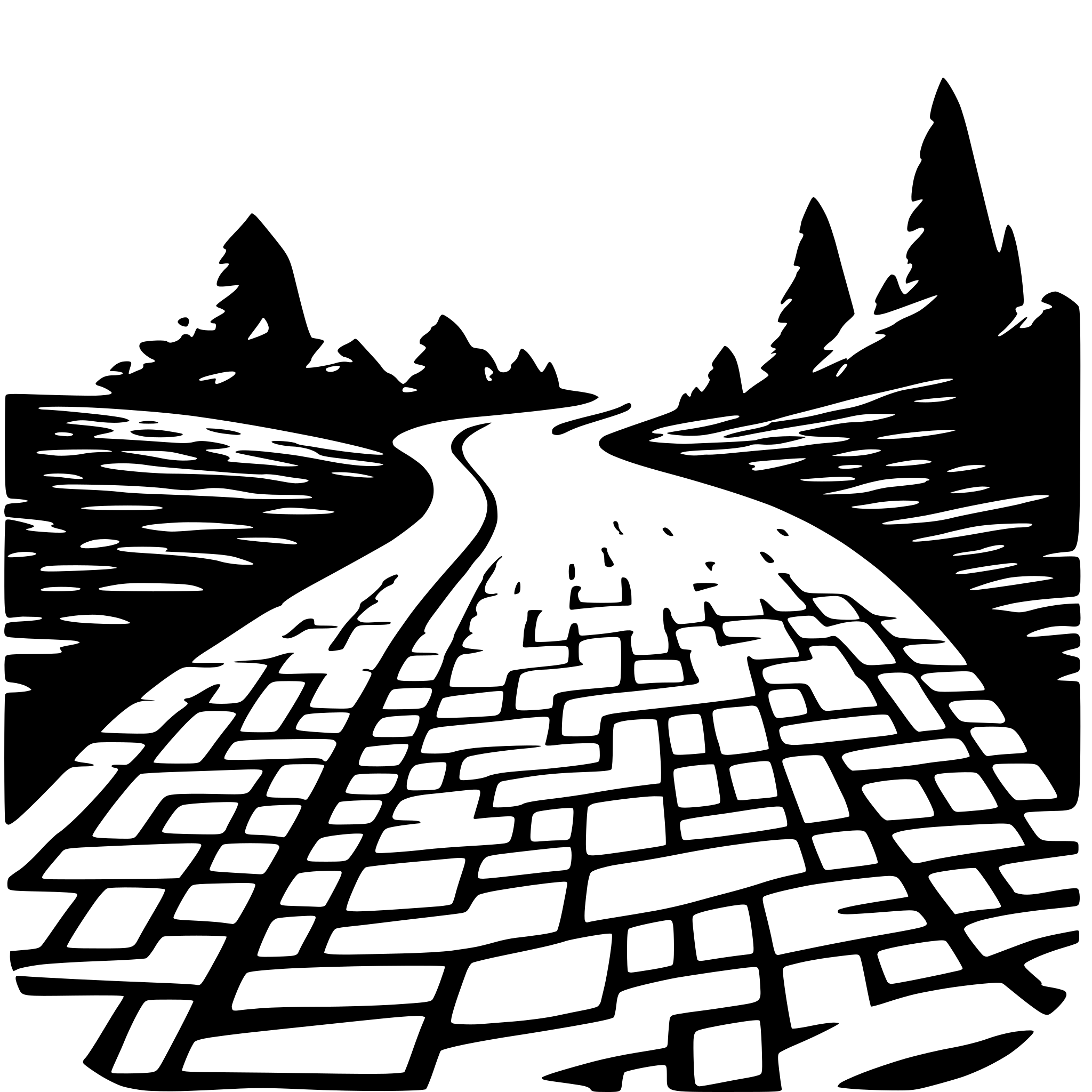 AI-generated SVG of 'brick road with curves'