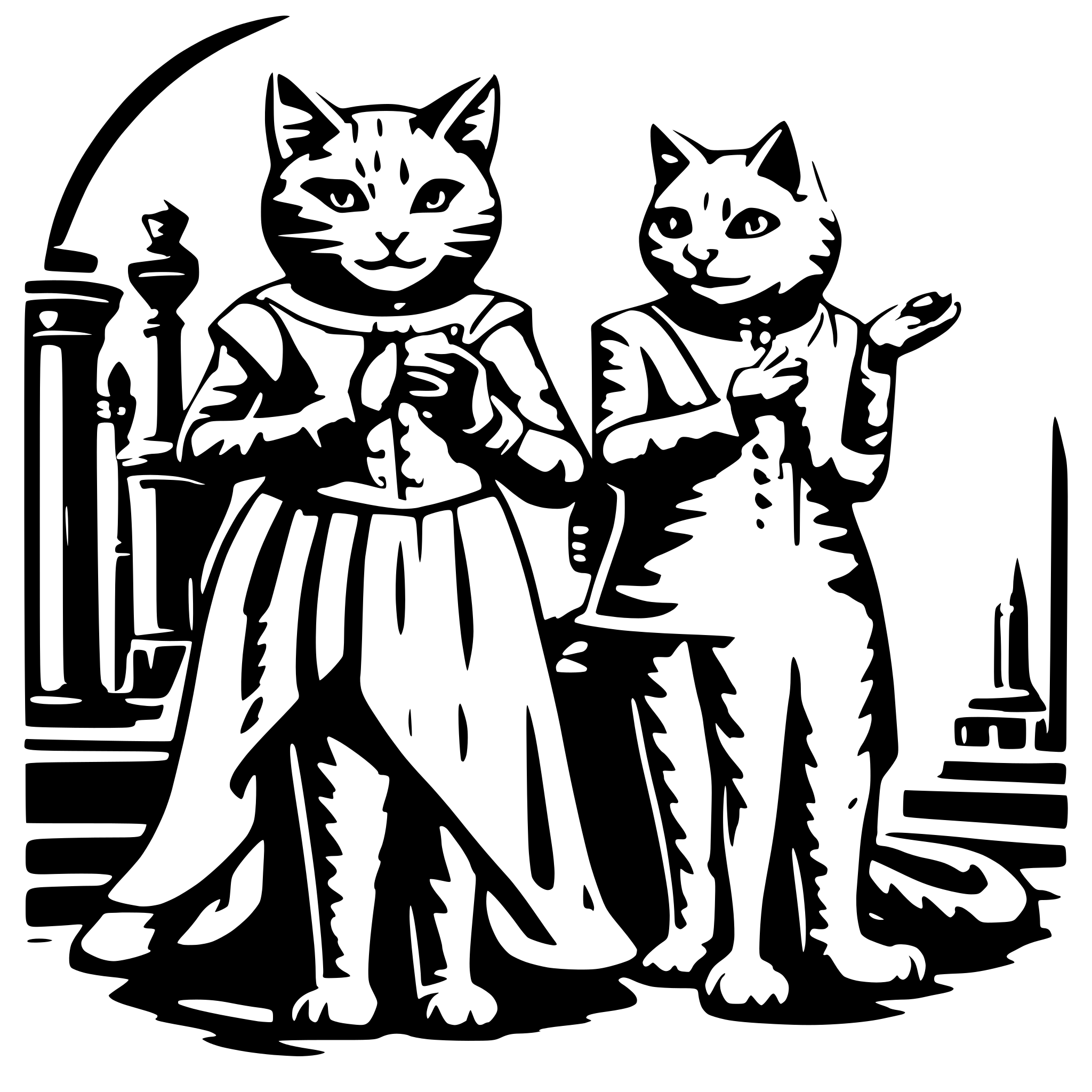 AI-generated SVG of a Cats performing opera