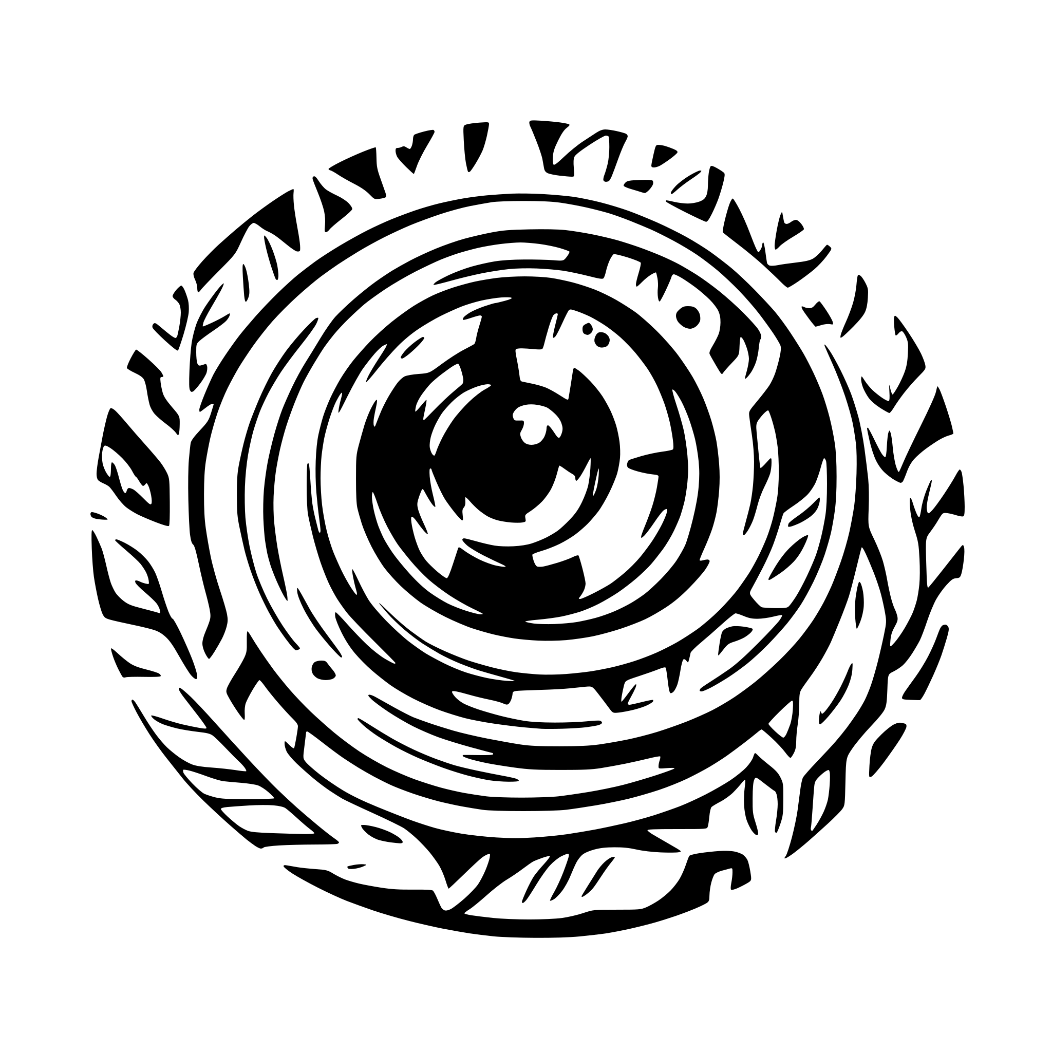 AI-generated SVG of a phone camera lenses circle
