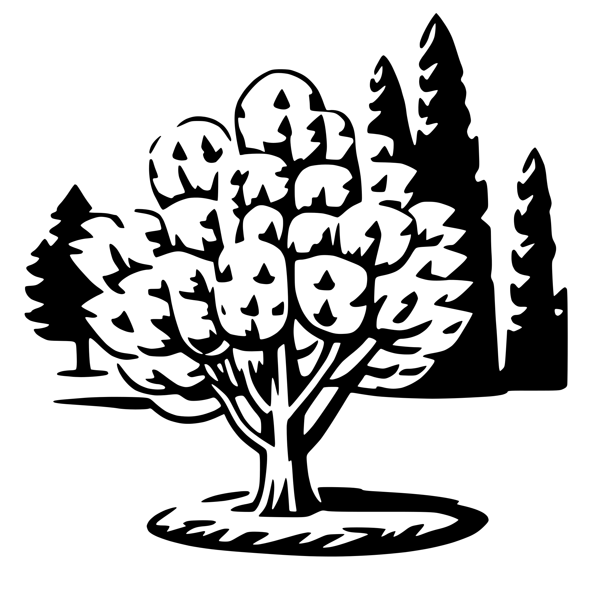 AI-generated SVG of a willow