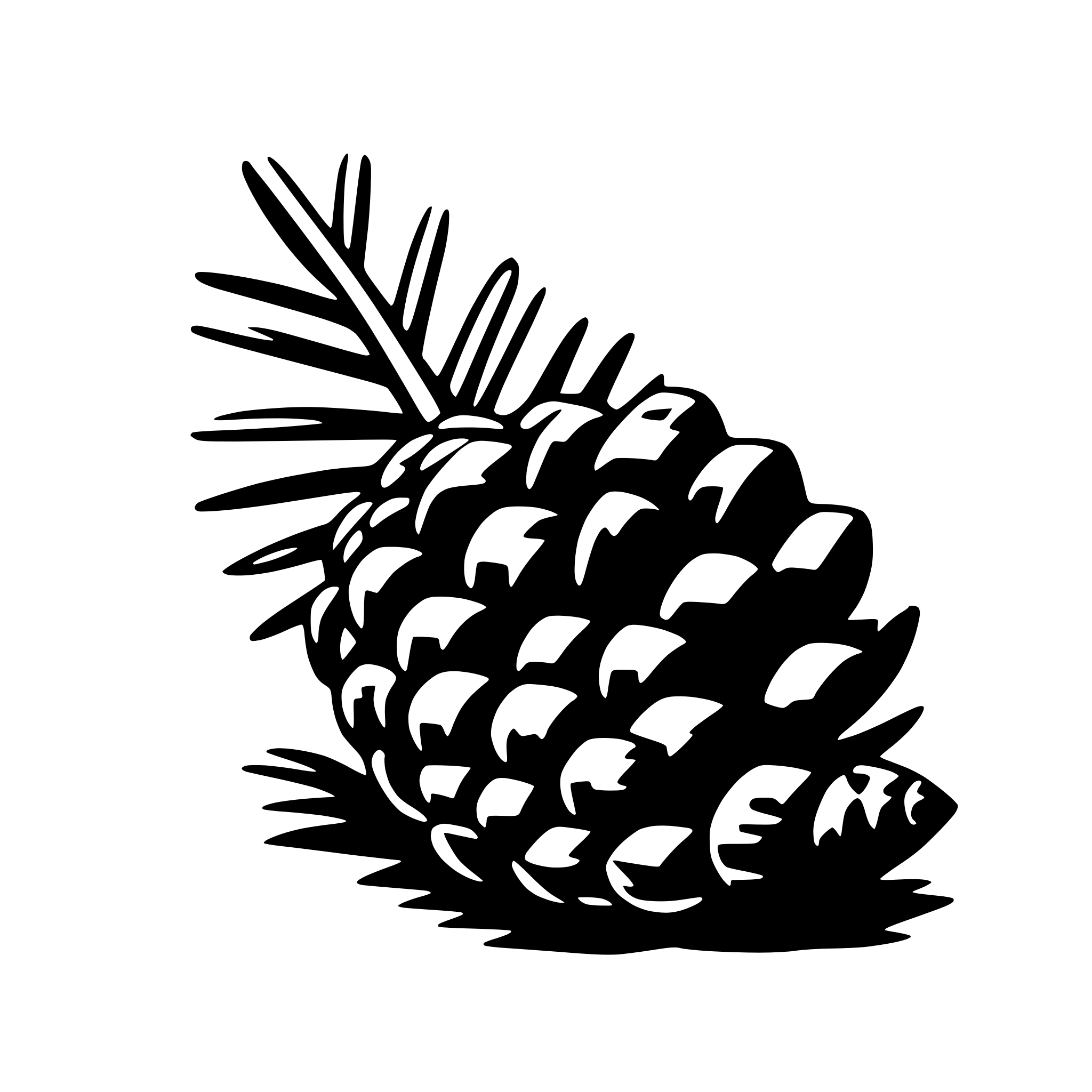 AI-generated SVG of a pine cone