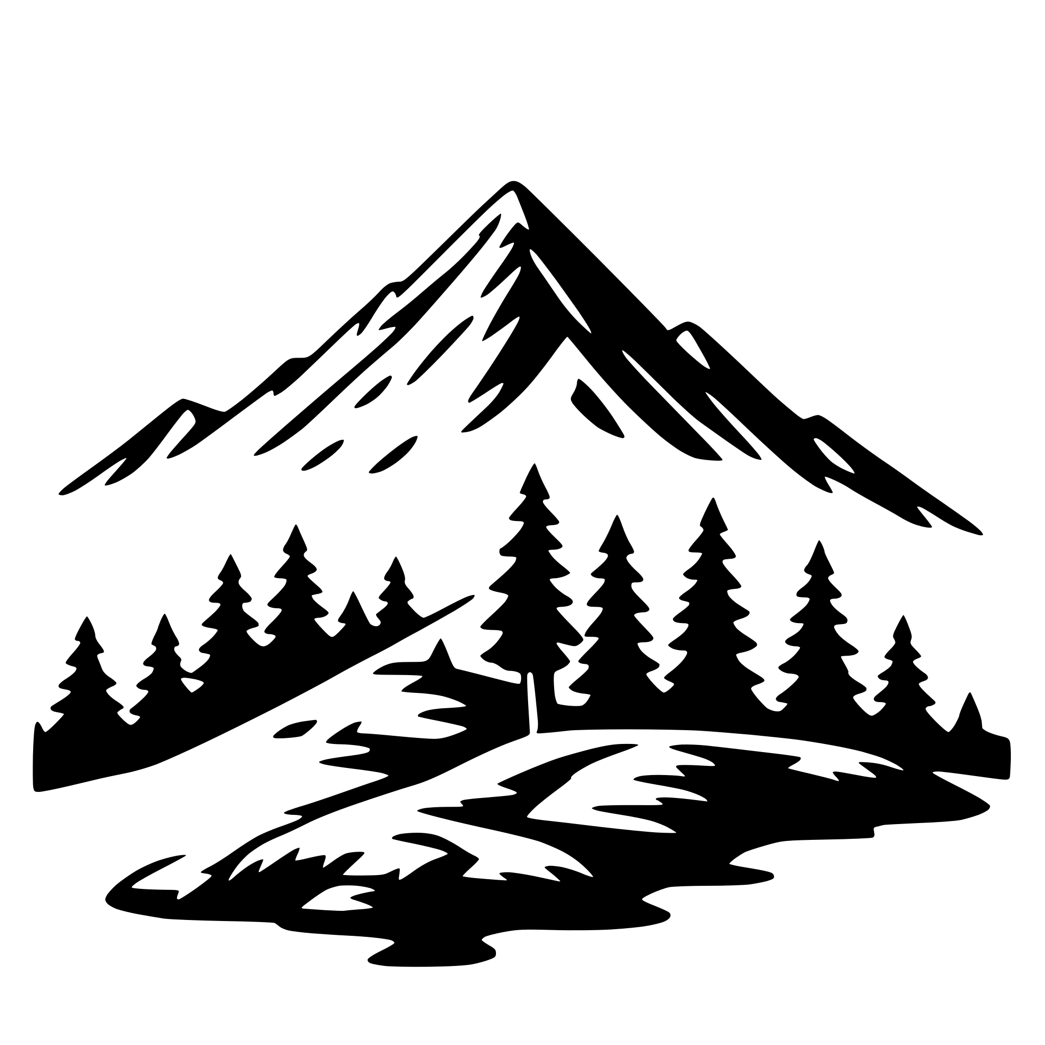 AI-generated SVG of 'mountain summit'