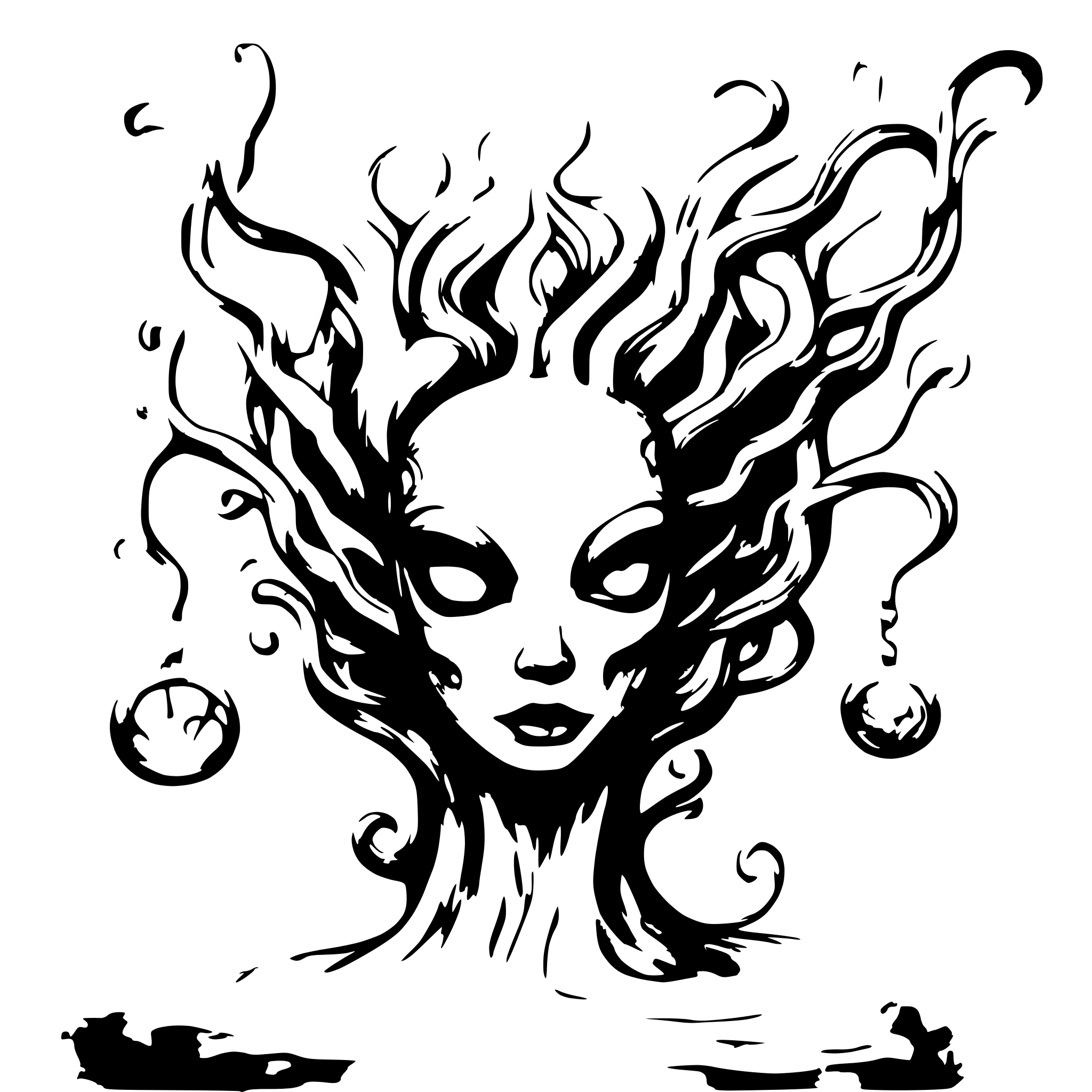 AI-generated SVG of a Under vaults of painted skies,
They wove their web of twisted lies.
In the name of sacred lore,
They scarred the souls they swore to care for.