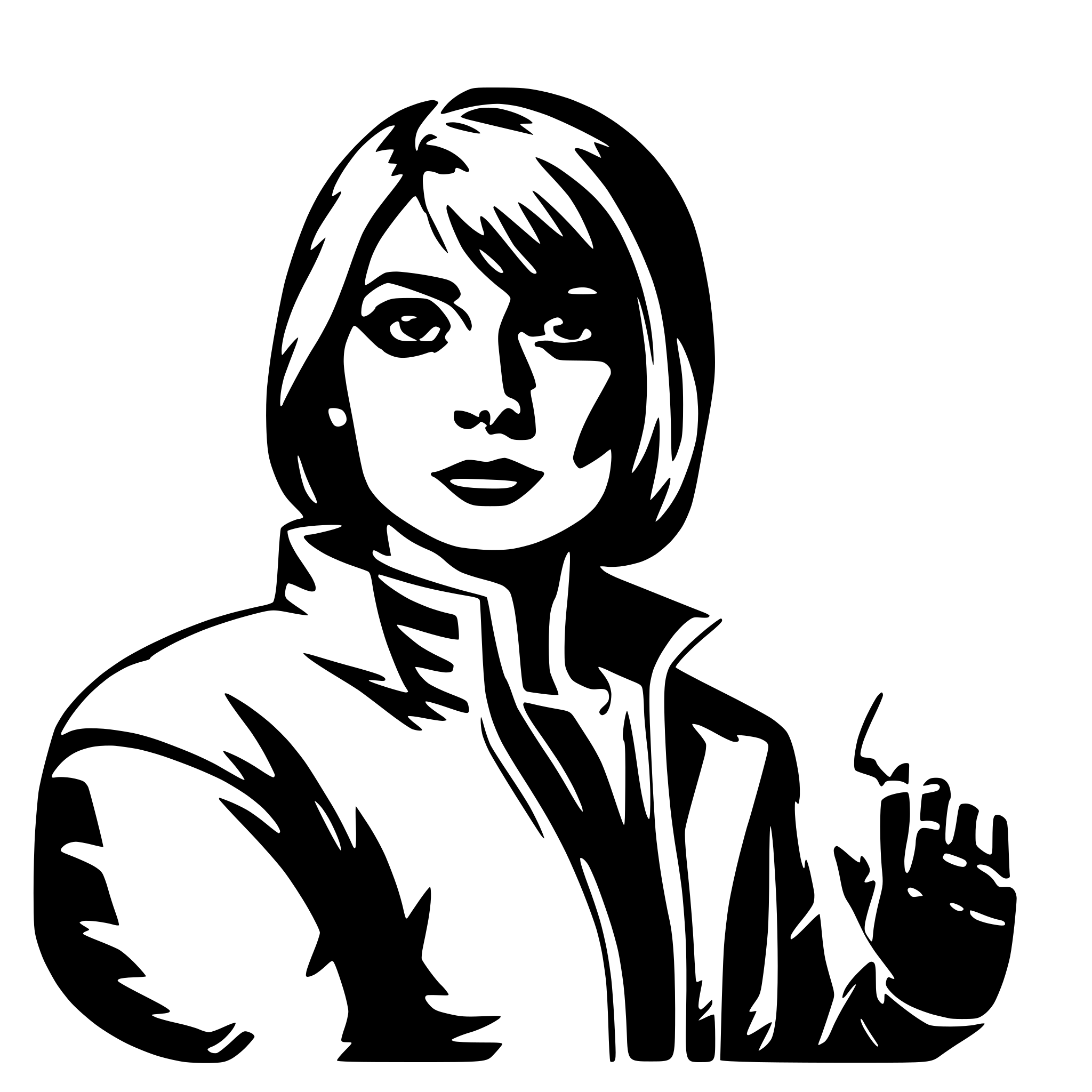 AI-generated SVG of a crime victim awareness advocate