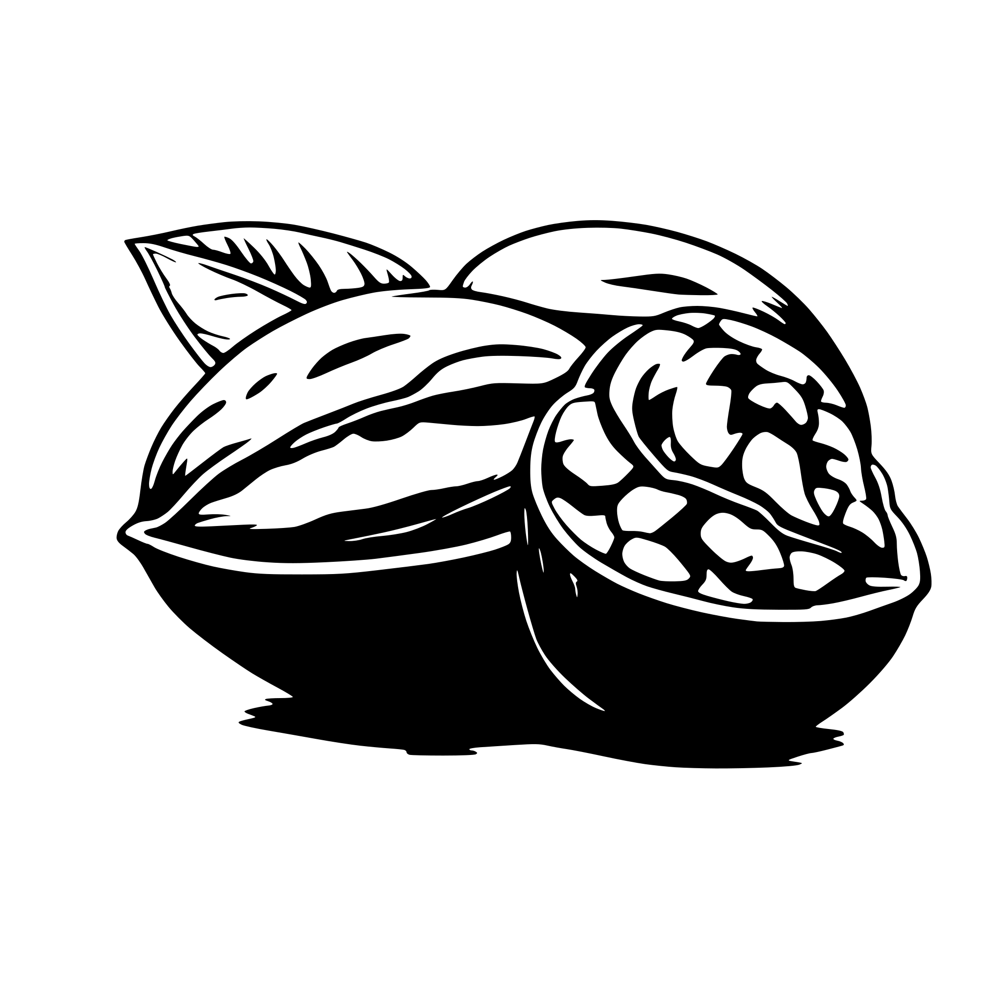 AI-generated SVG of a walnut