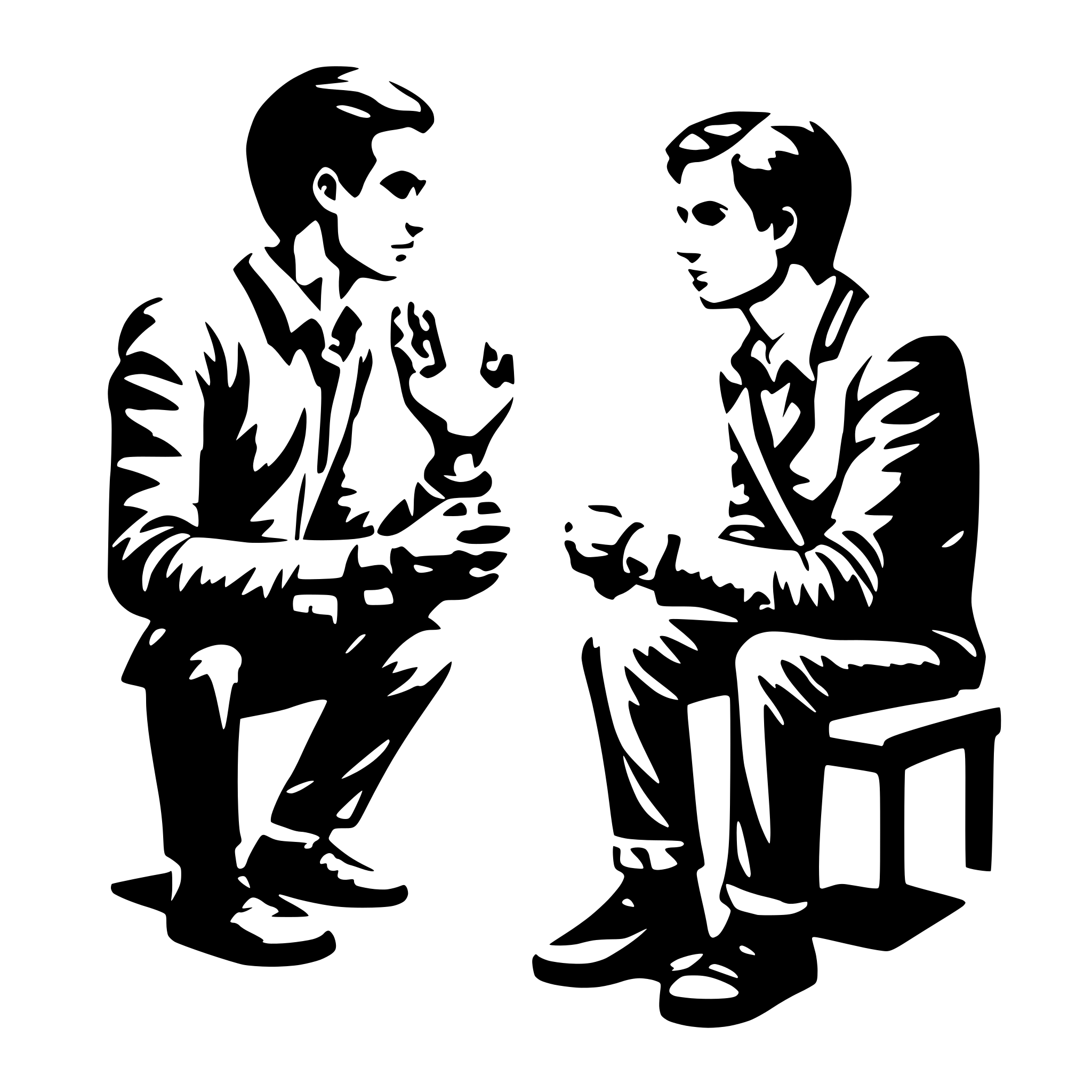 AI-generated SVG of 'men watch hands'