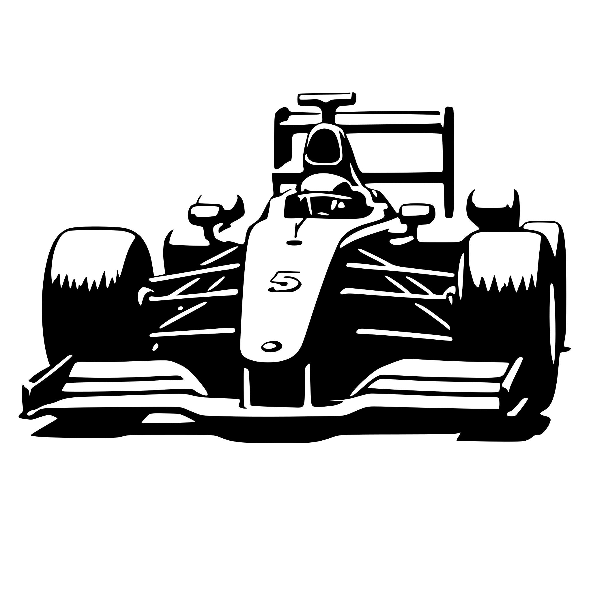 AI-generated SVG of a formula one car front silouhette