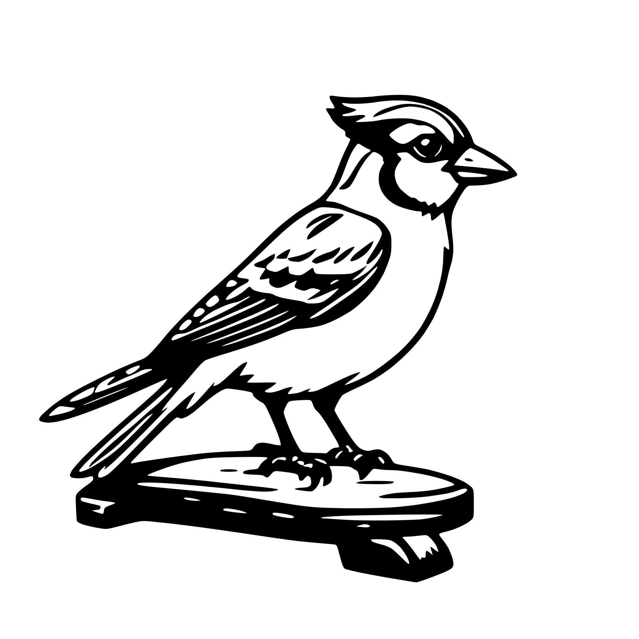 AI-generated SVG of a blue jay