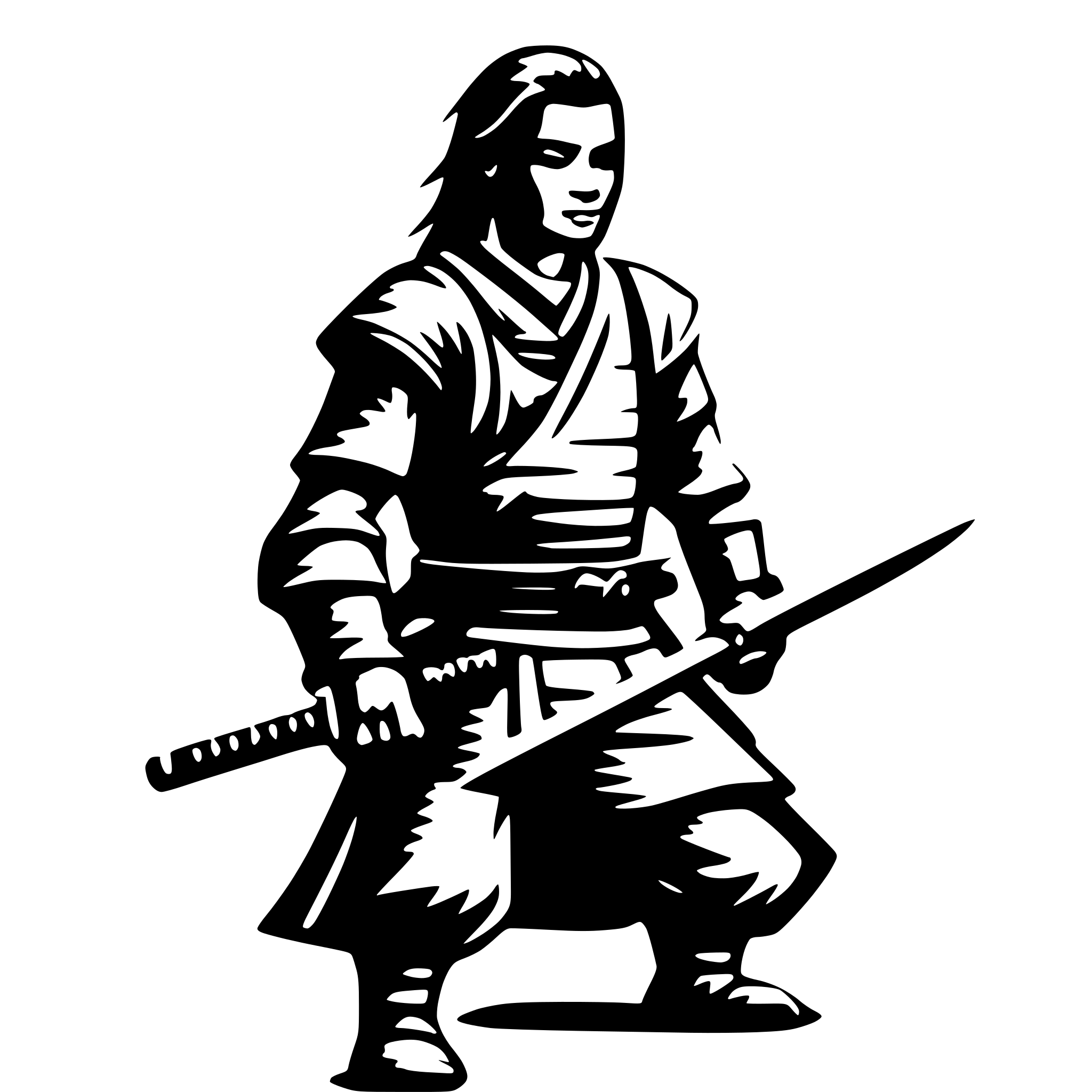 AI-generated SVG of 'samurai'