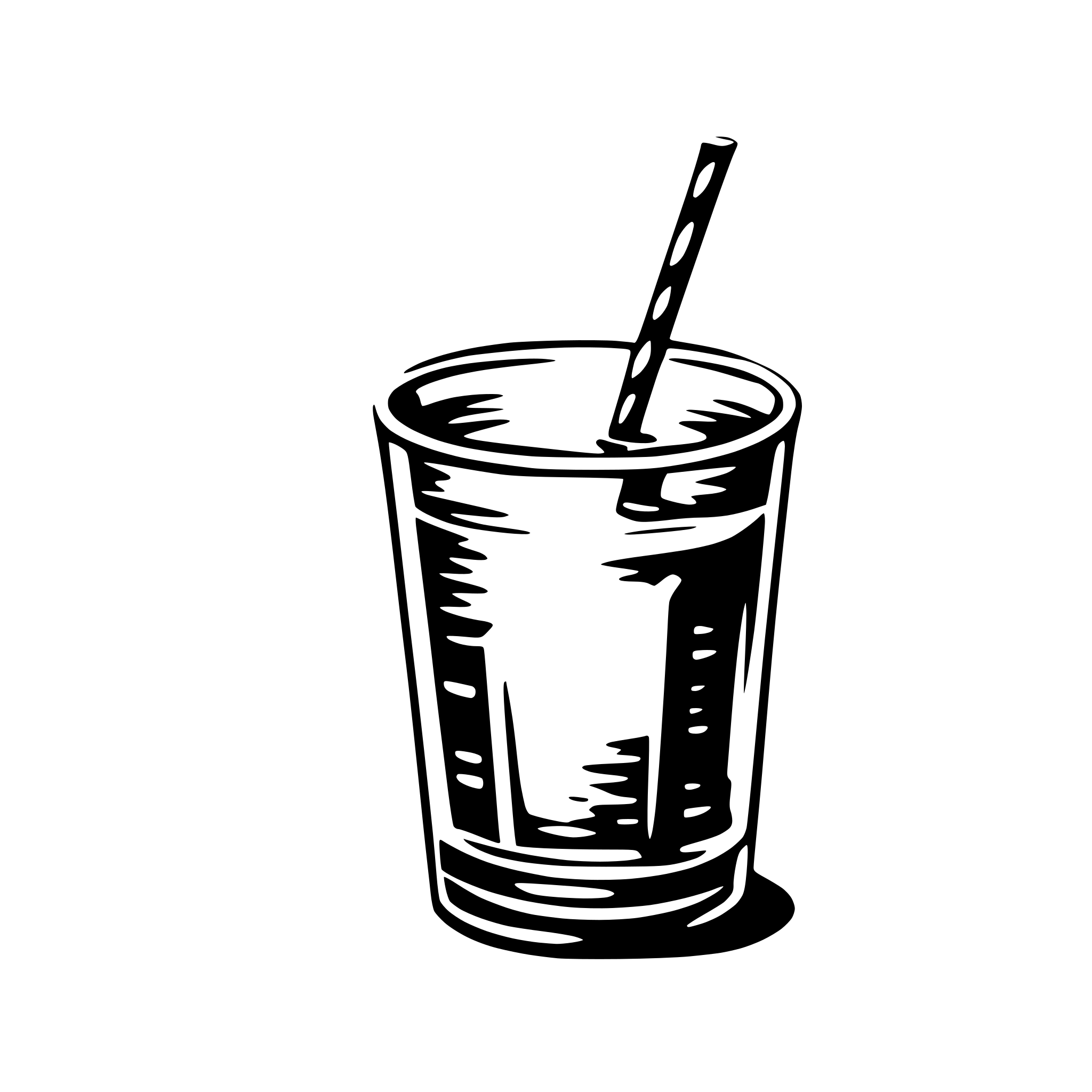 AI-generated SVG of a a glass of water with a straw