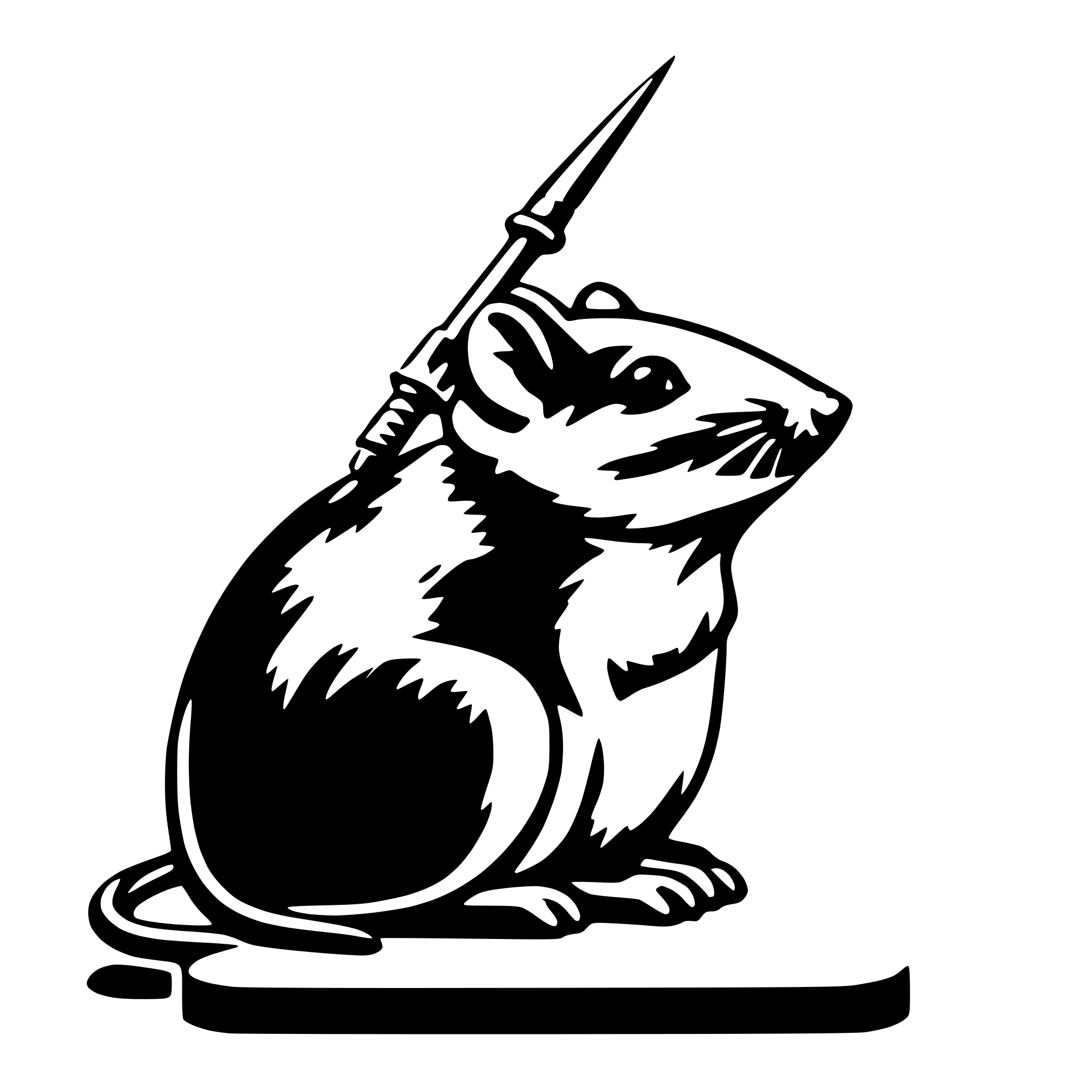 AI-generated SVG of a A mouse being injected  with a needle