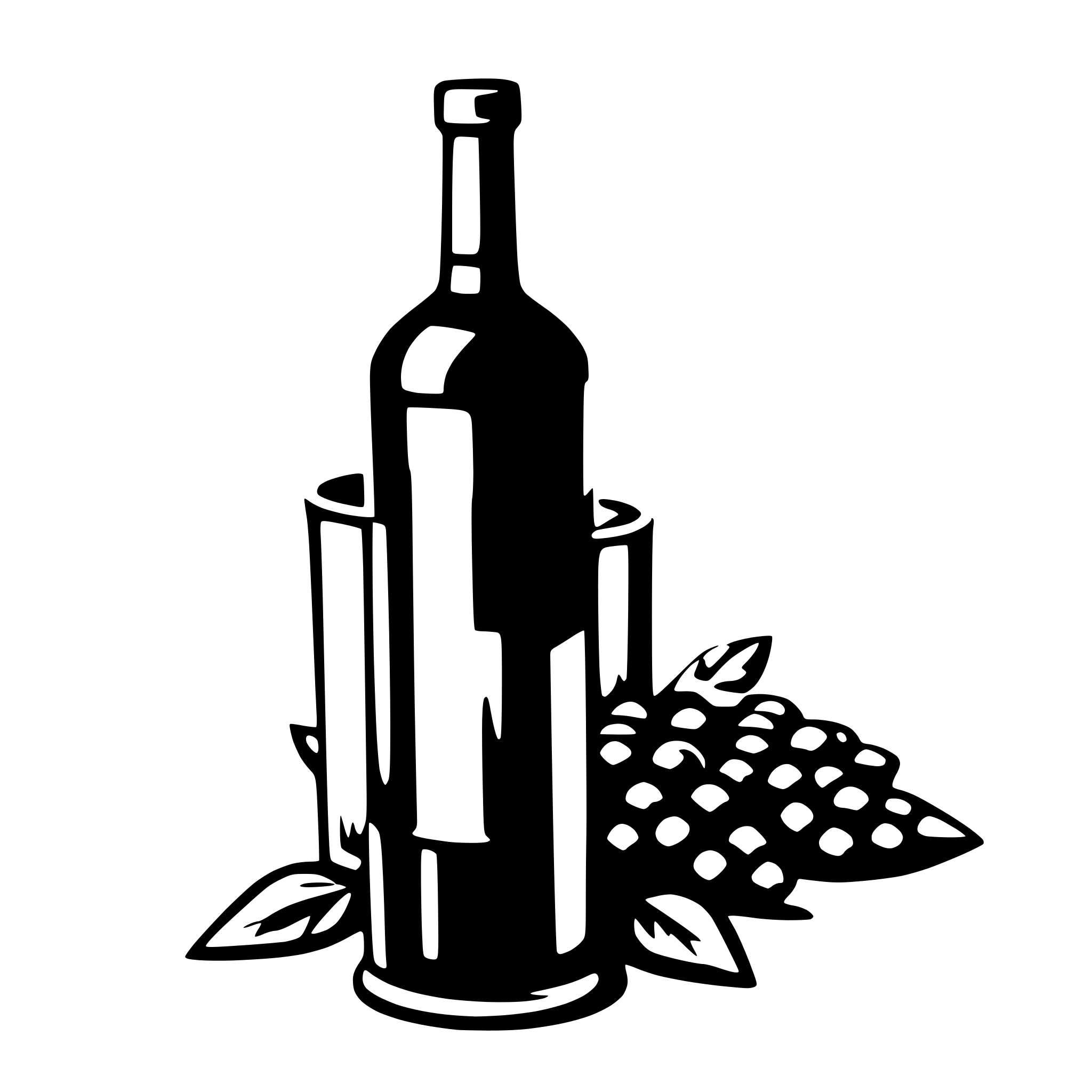 AI-generated SVG of a wine bottle