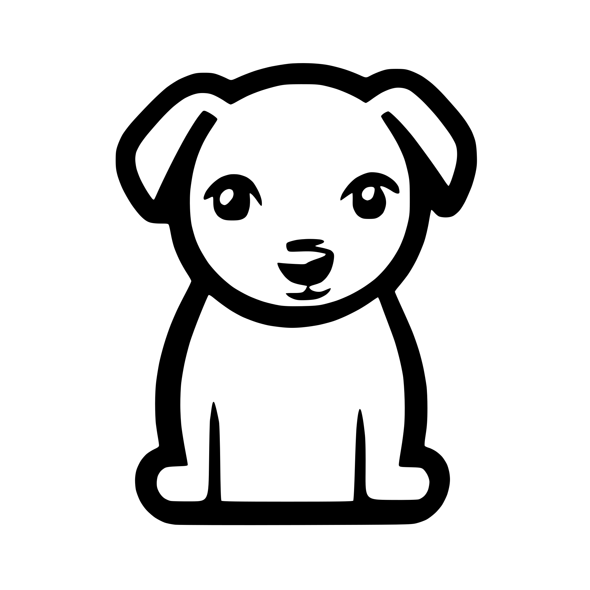 AI-generated SVG of a a cute dog