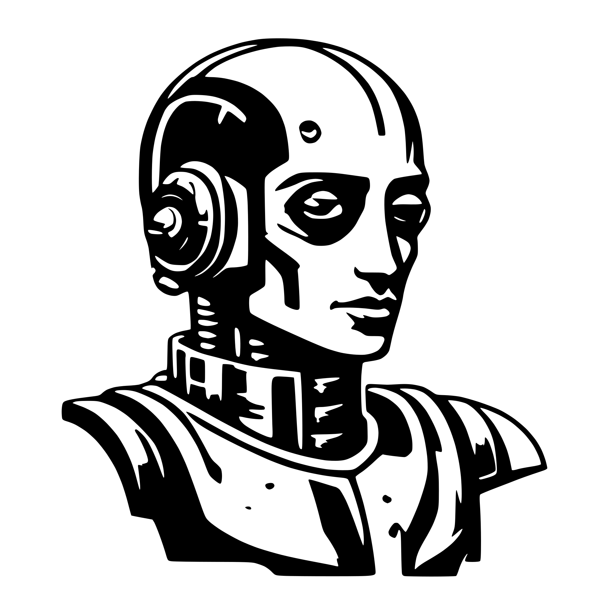AI-generated SVG of 'Cyborg'