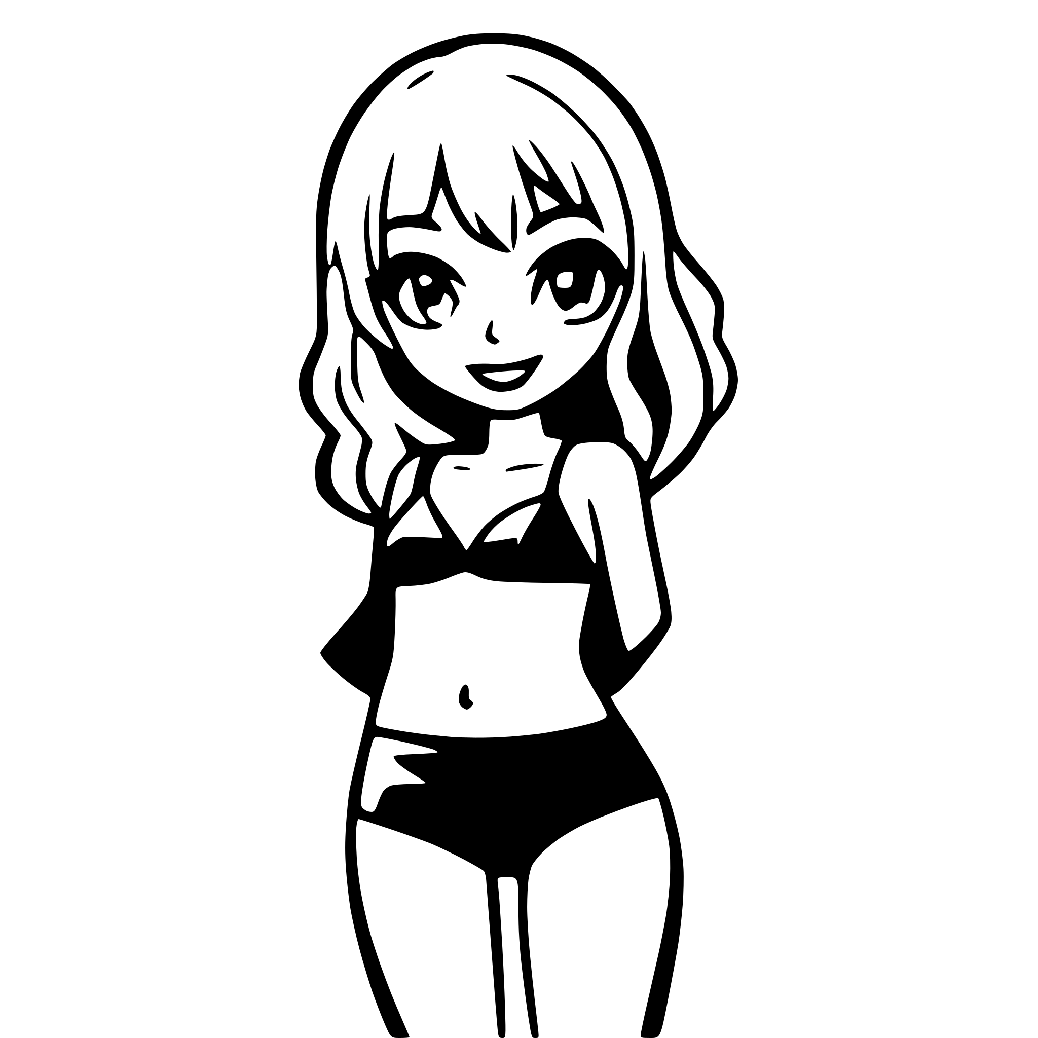AI-generated SVG of a anima bikini