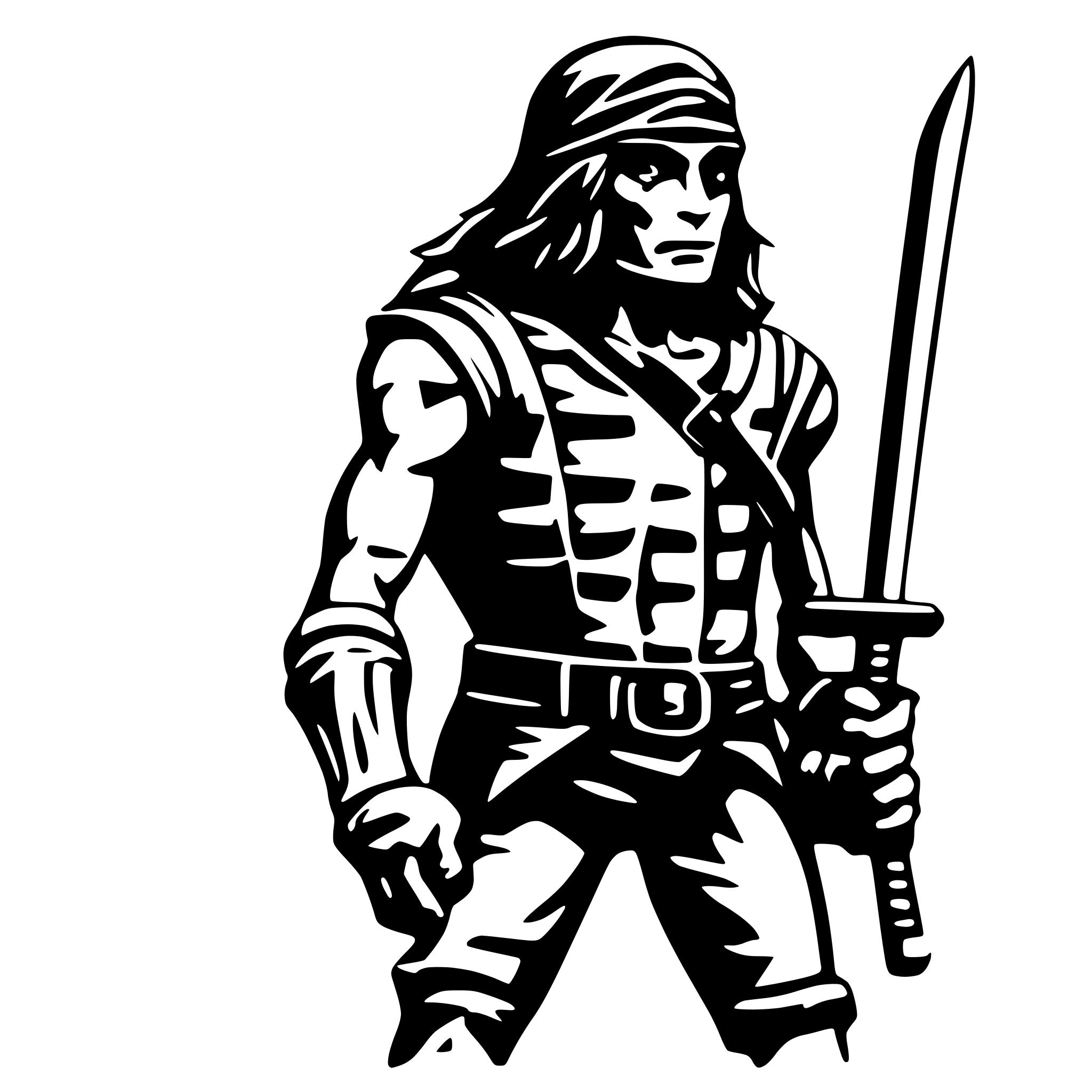 AI-generated SVG of 'casey jones TMNT'