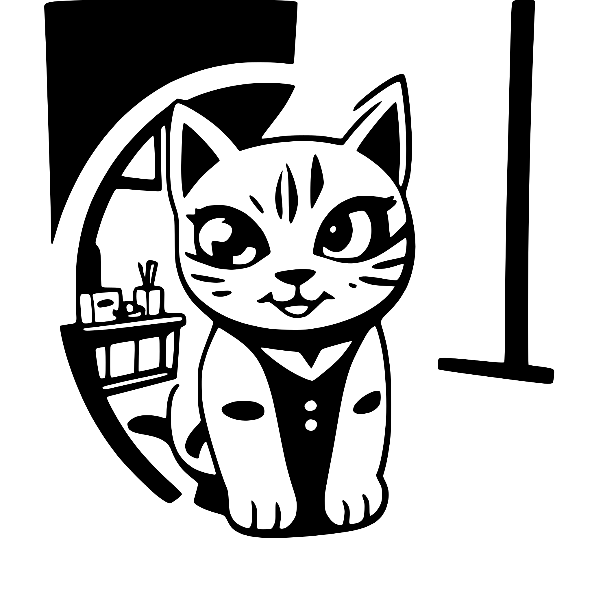 AI-generated SVG of a cat turned with its back and its head turned forward and the whole thing framed in cirle