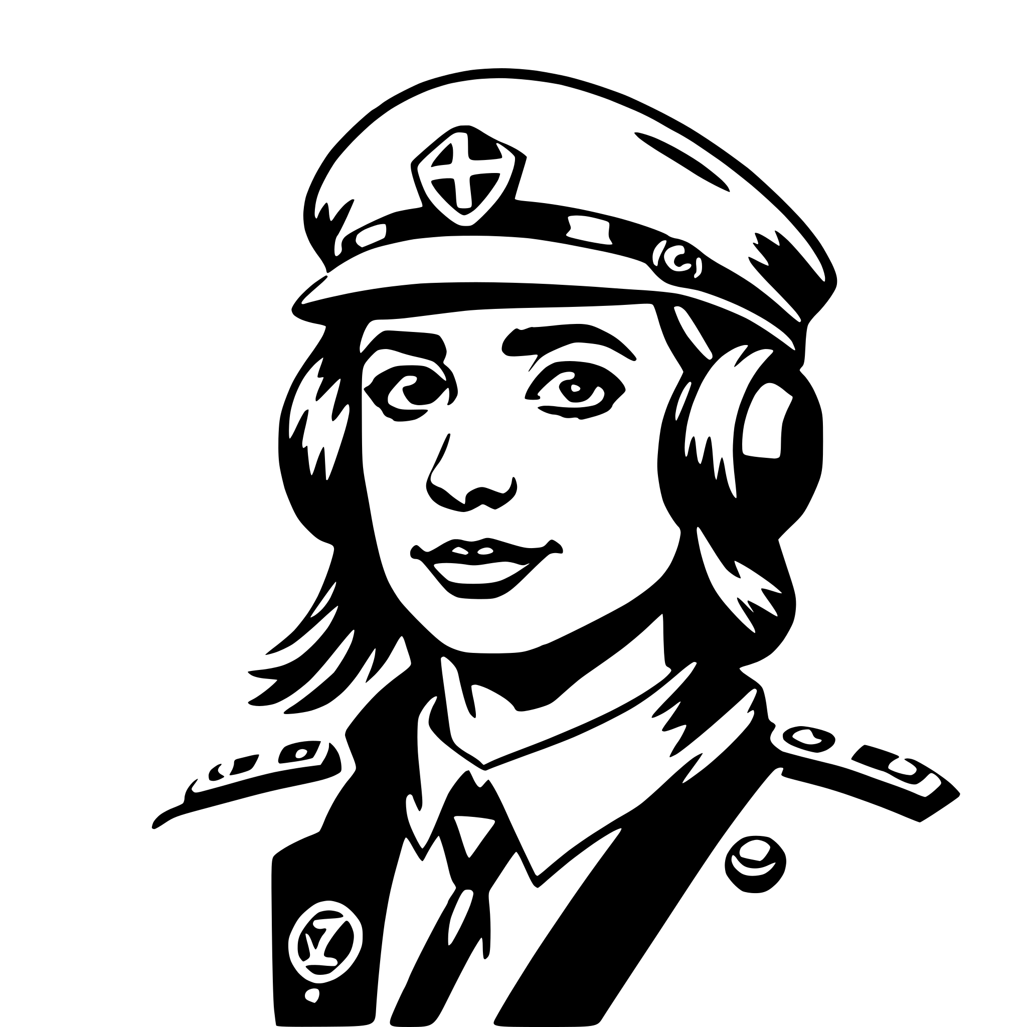 AI-generated SVG of a pilot