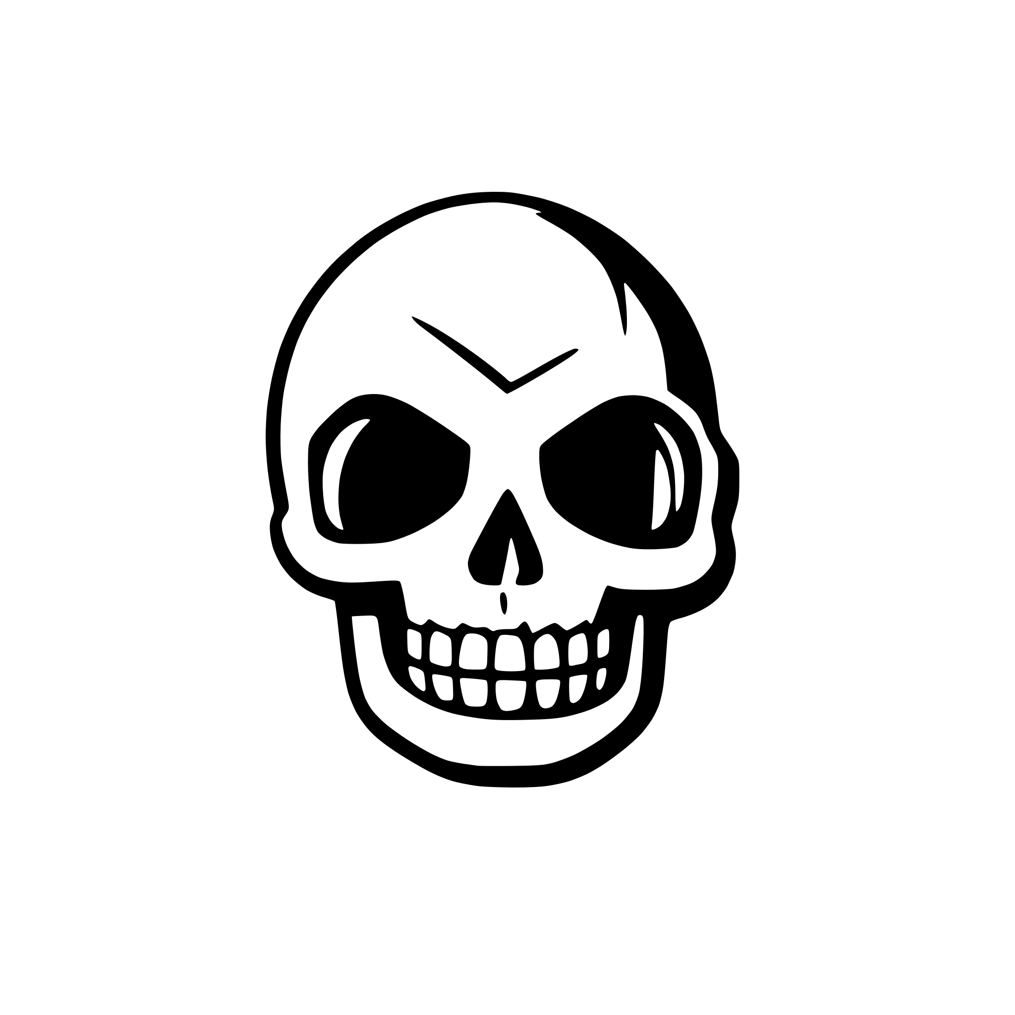 AI-generated SVG of a minimalize simple skull