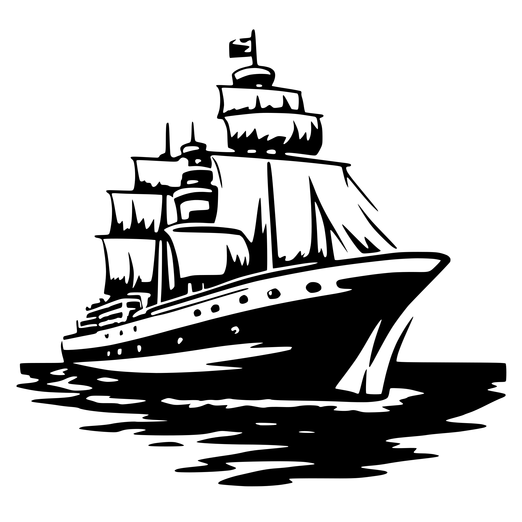 AI-generated SVG of a ship