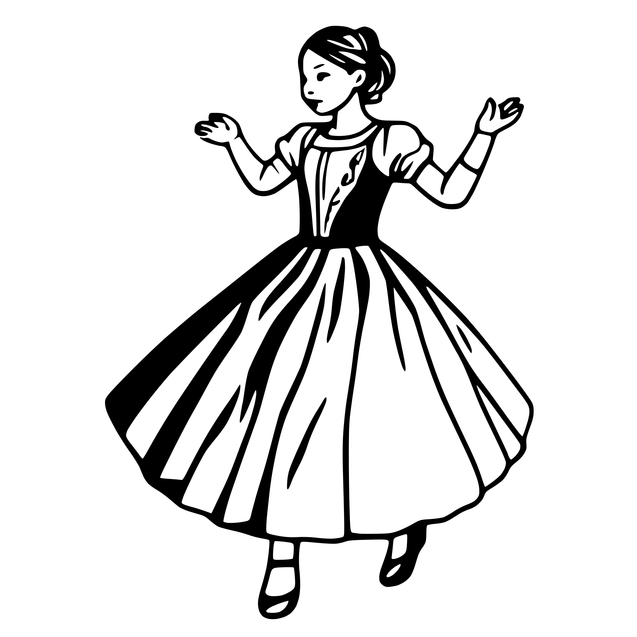AI-generated SVG of a hungarian dancing