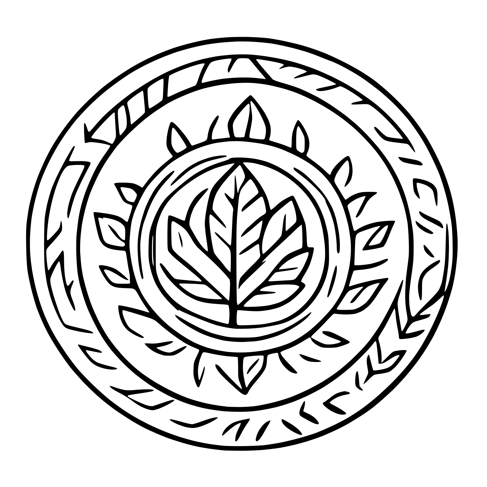 AI-generated SVG of a Cambodian national ornament in the form of a circle