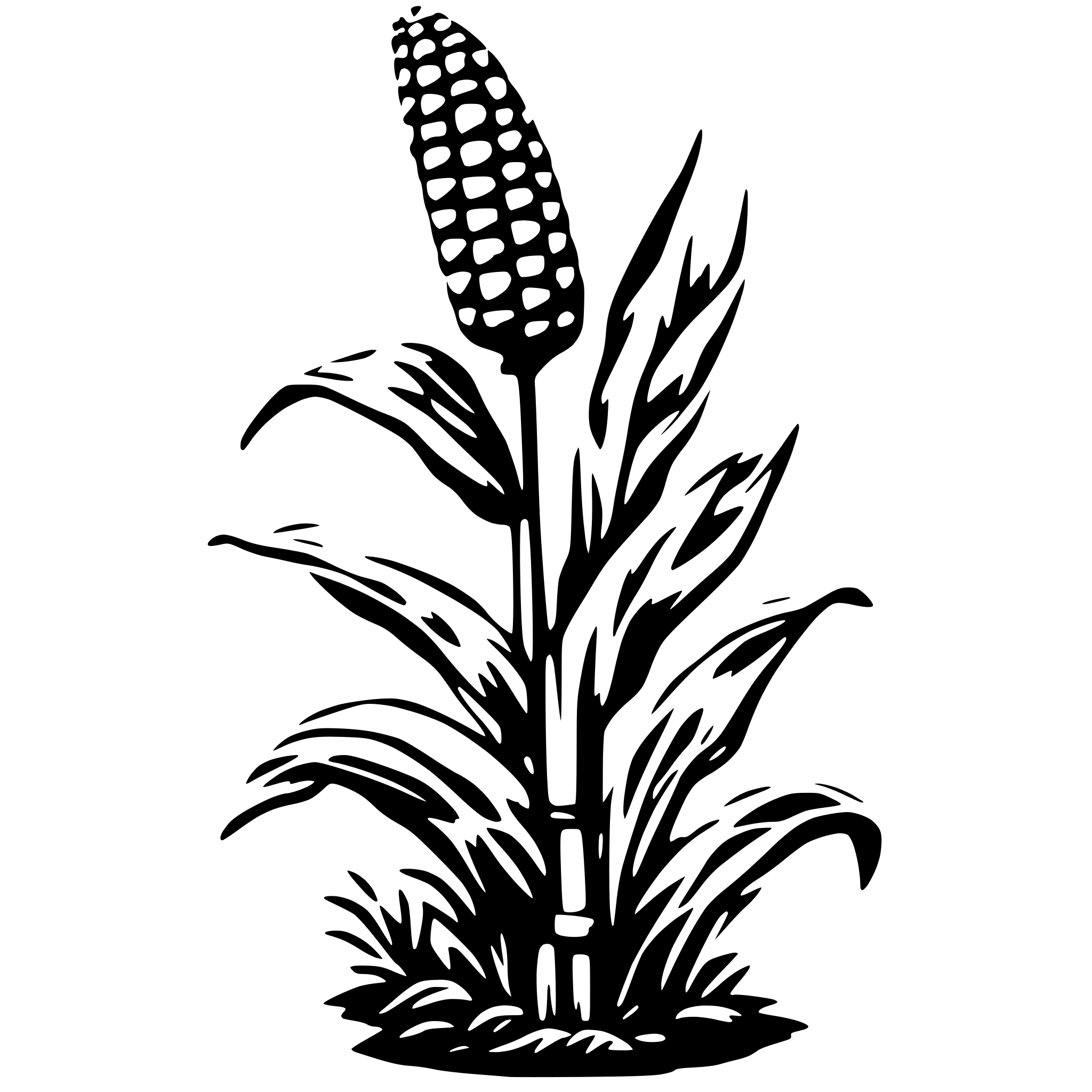 AI-generated SVG of 'corn stalk'