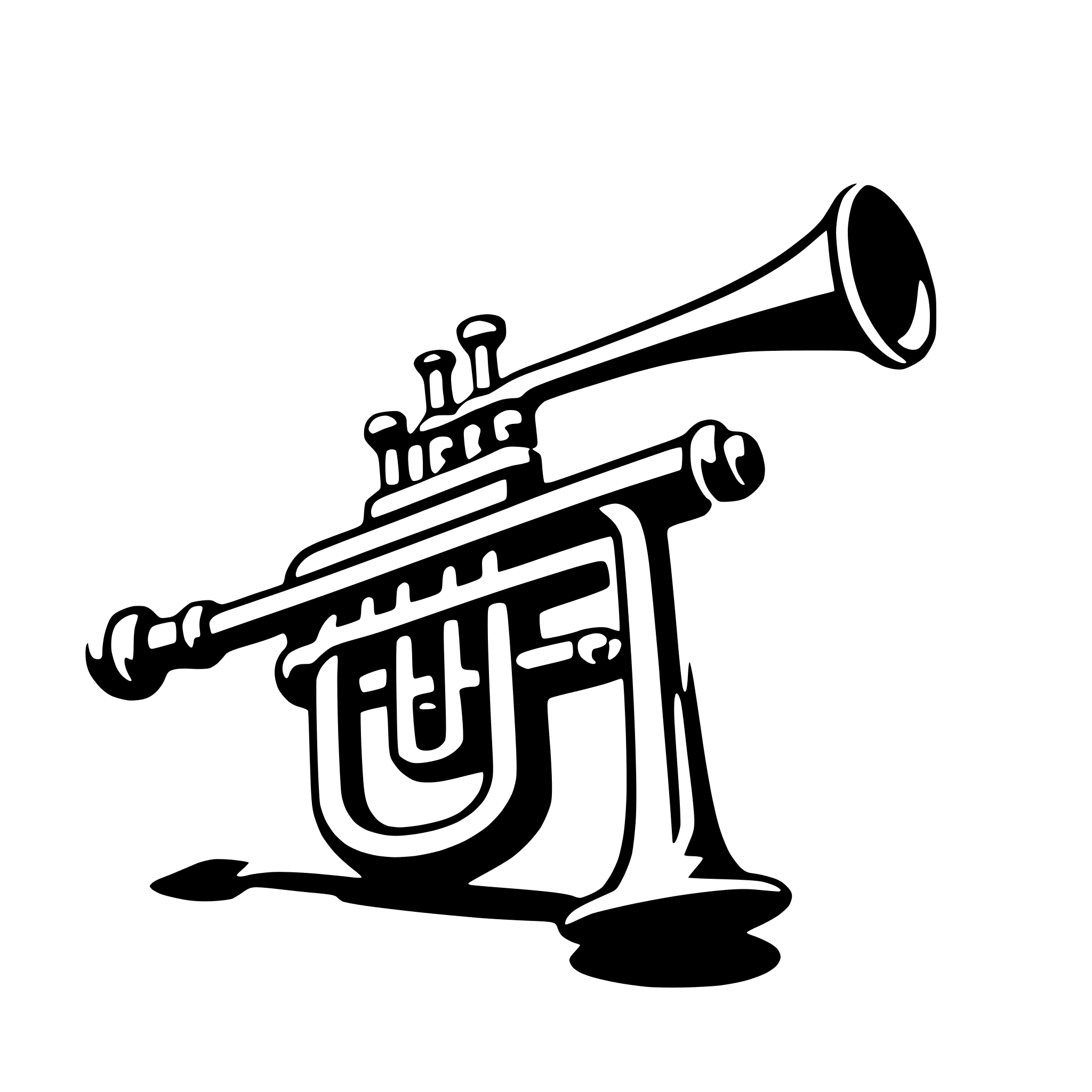 AI-generated SVG of a trumpet